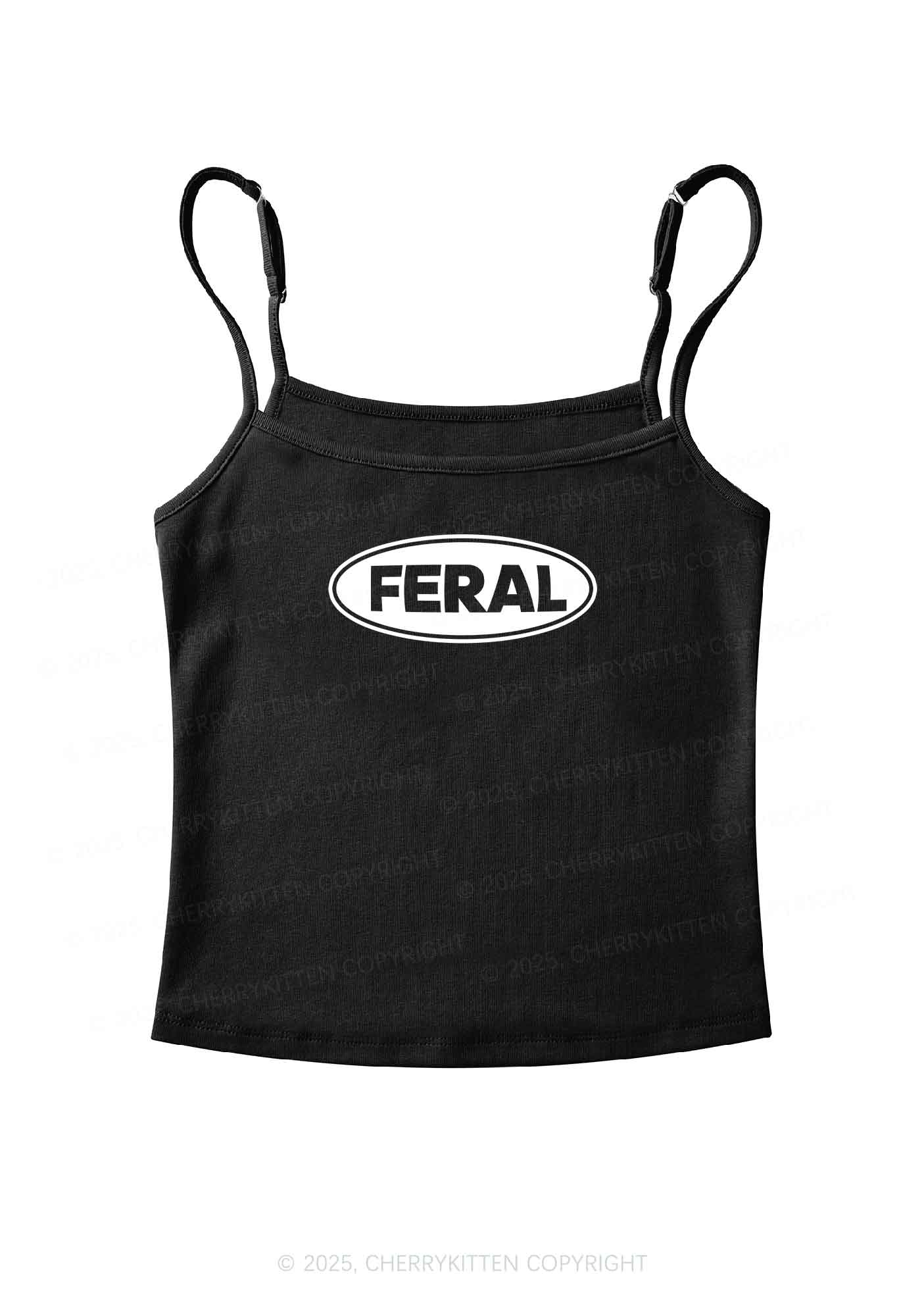 Feral Y2K Spaghetti Strap Cami Cherrykitten - Image 4