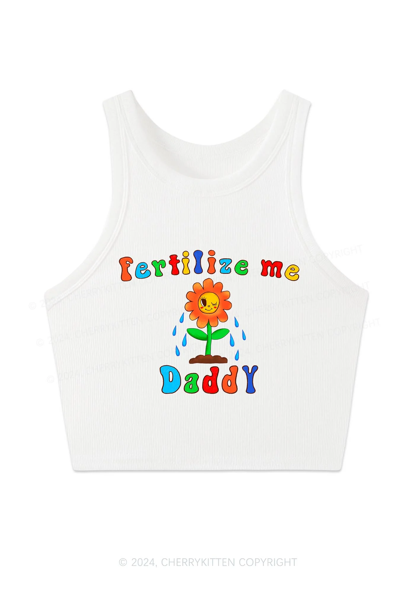 Fertilize Me Daddy Y2K Crop Tank Top Cherrykitten - Image 3