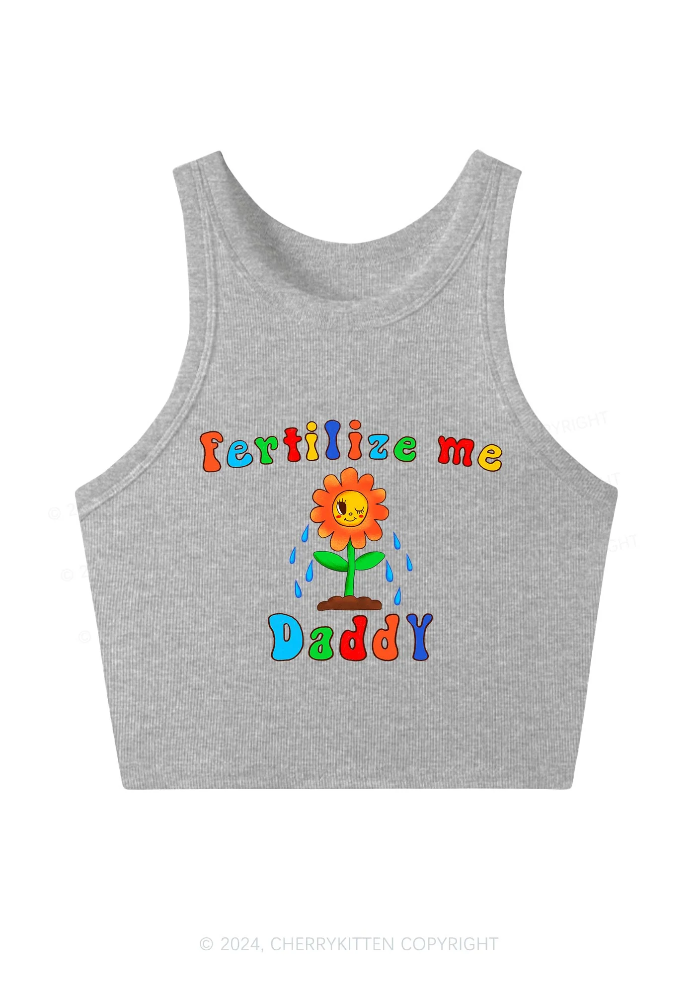Fertilize Me Daddy Y2K Crop Tank Top Cherrykitten - Image 4