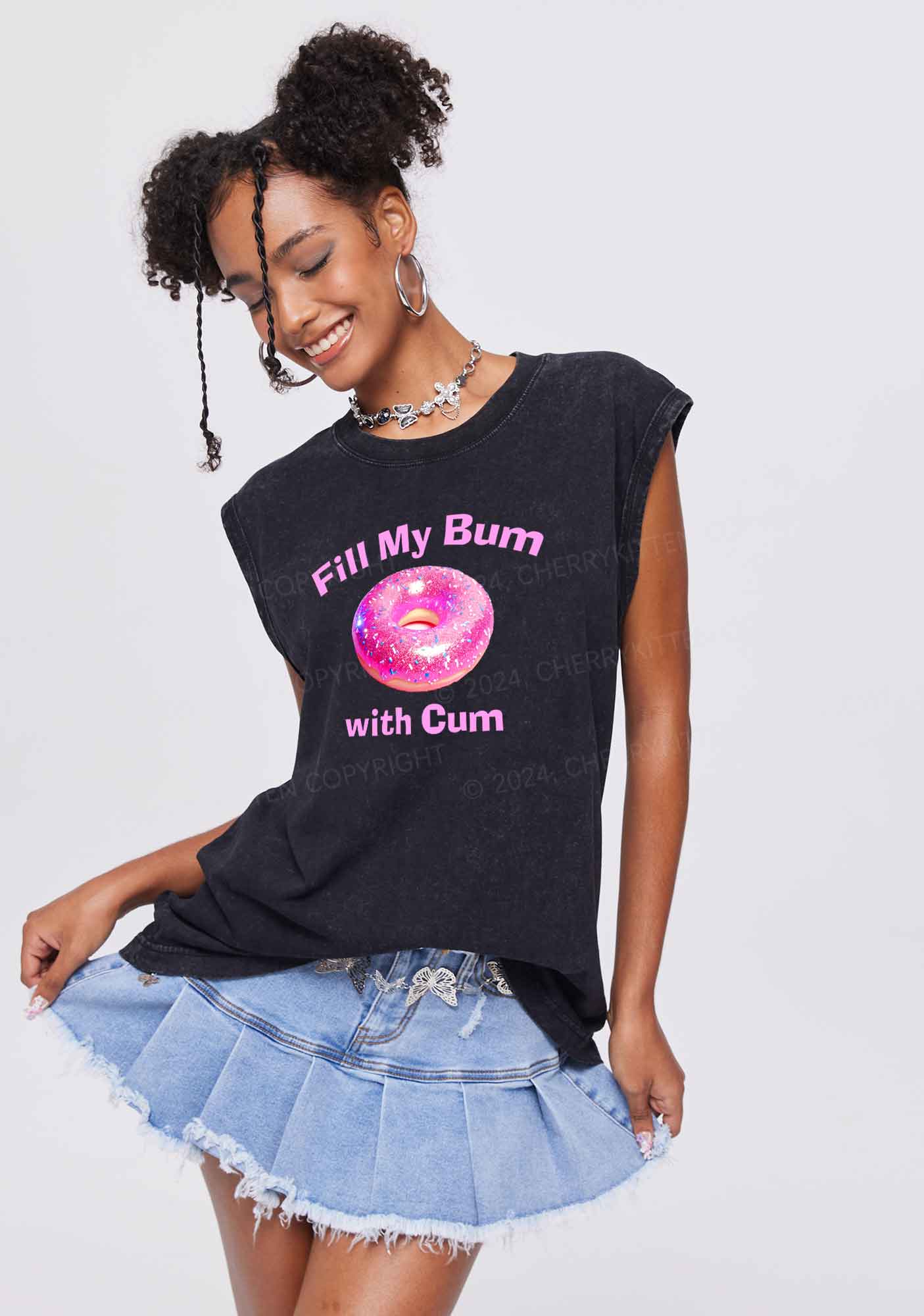 Fill My Bxm Y2K Washed Tank Cherrykitten - Image 2