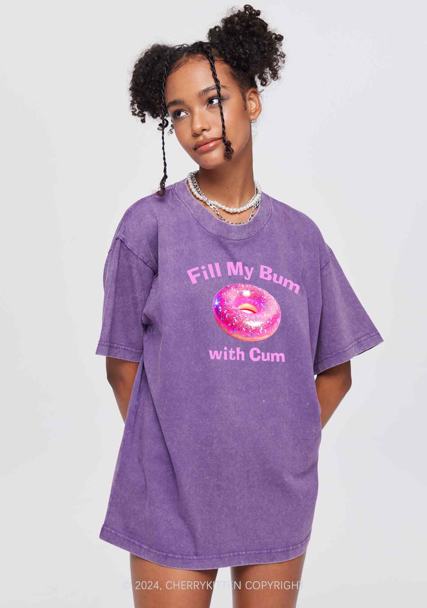 Fill My Bxm Y2K Washed Tee Cherrykitten - Image 2