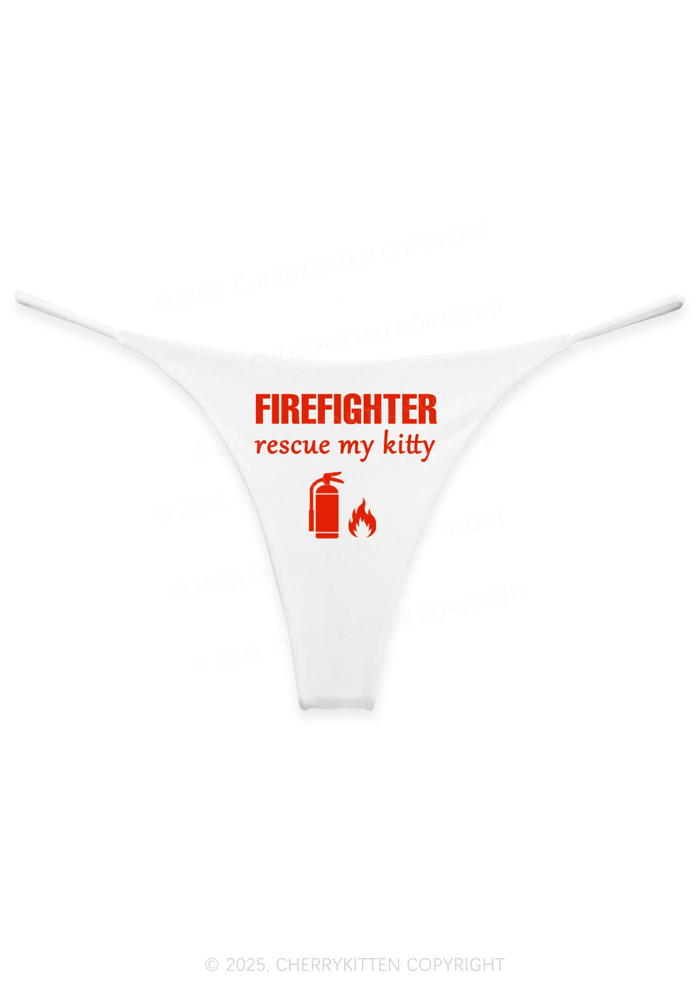 Firefighter Rescue My Kitten Y2K Bikini String Thong Cherrykitten - Image 4