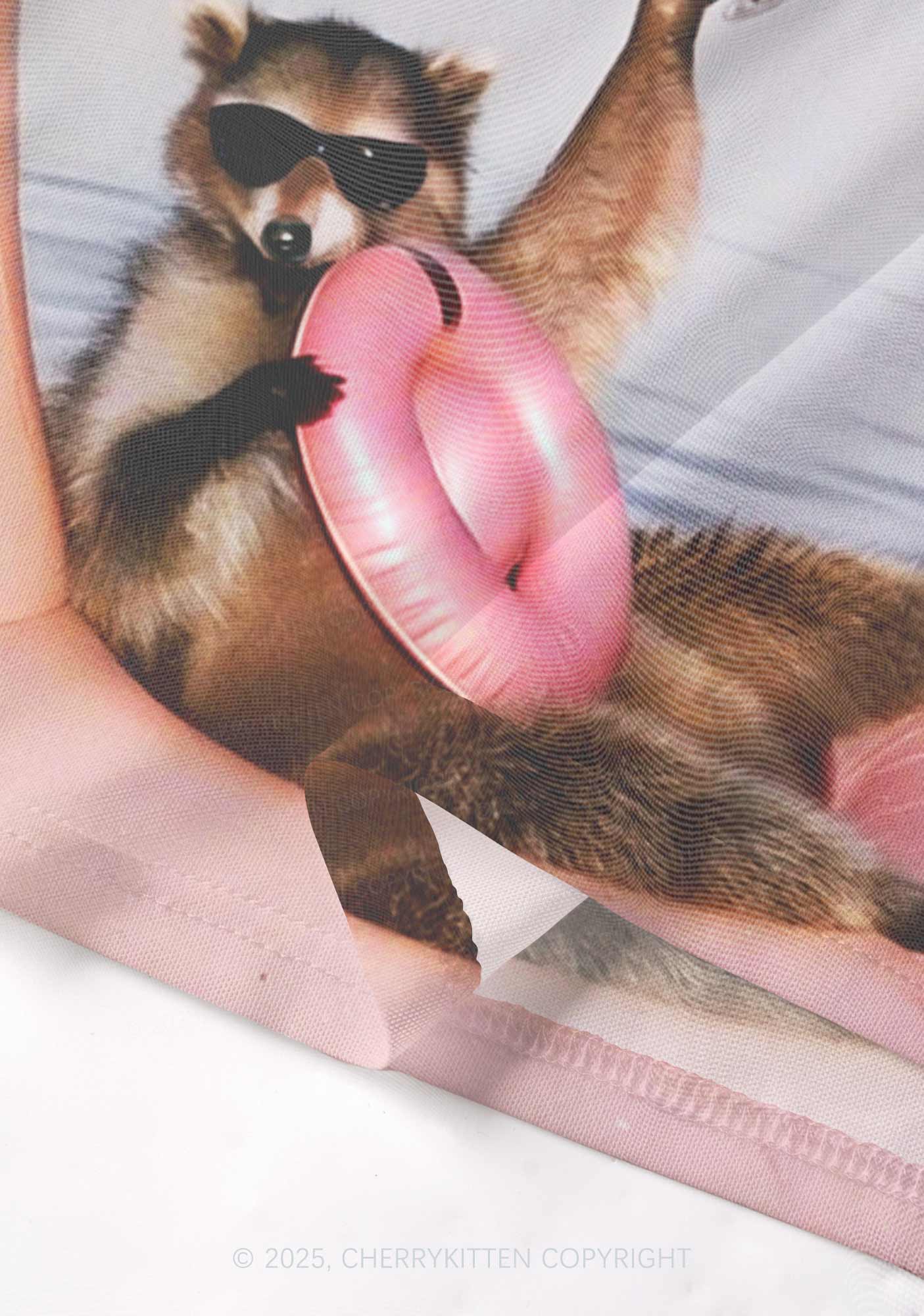 Flamingo Raccoon Y2K Mesh Cami Tank Cherrykitten - Image 4