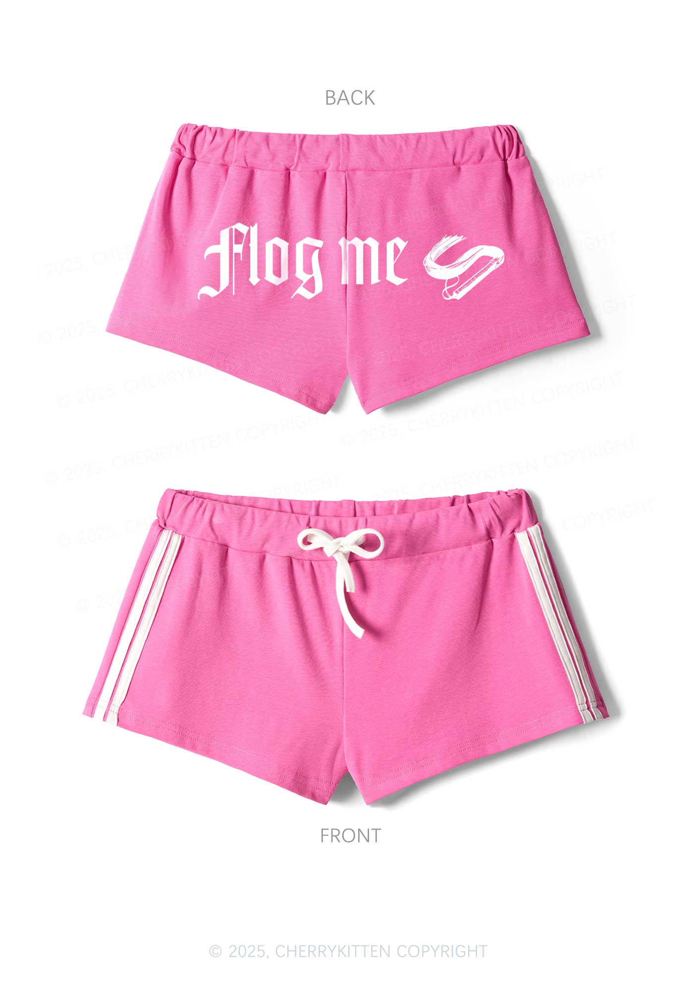 Flog Me Y2K Drawstring Mini Shorts Cherrykitten - Image 3