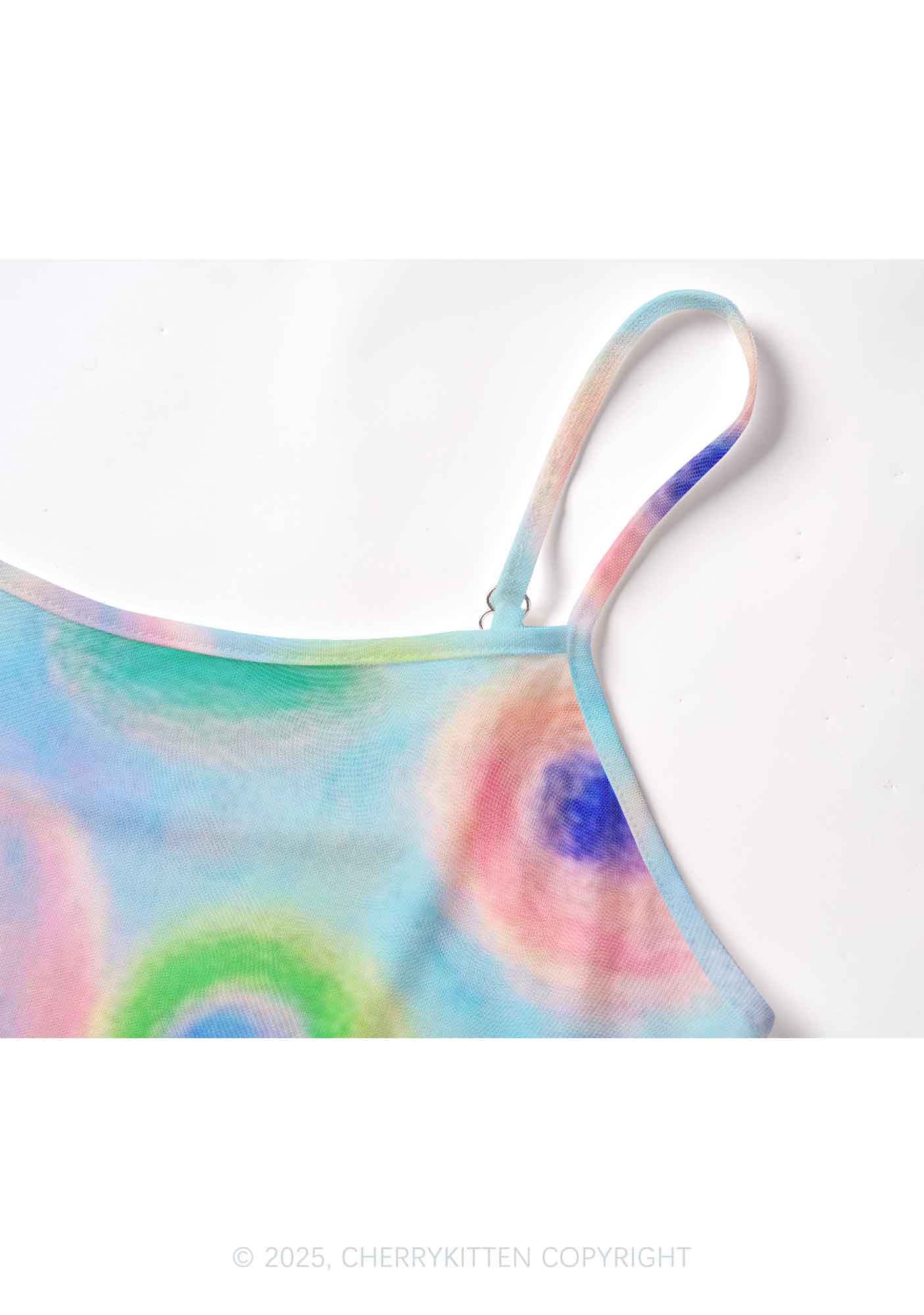Flower Art Y2K Mesh Cami Tank Cherrykitten - Image 5