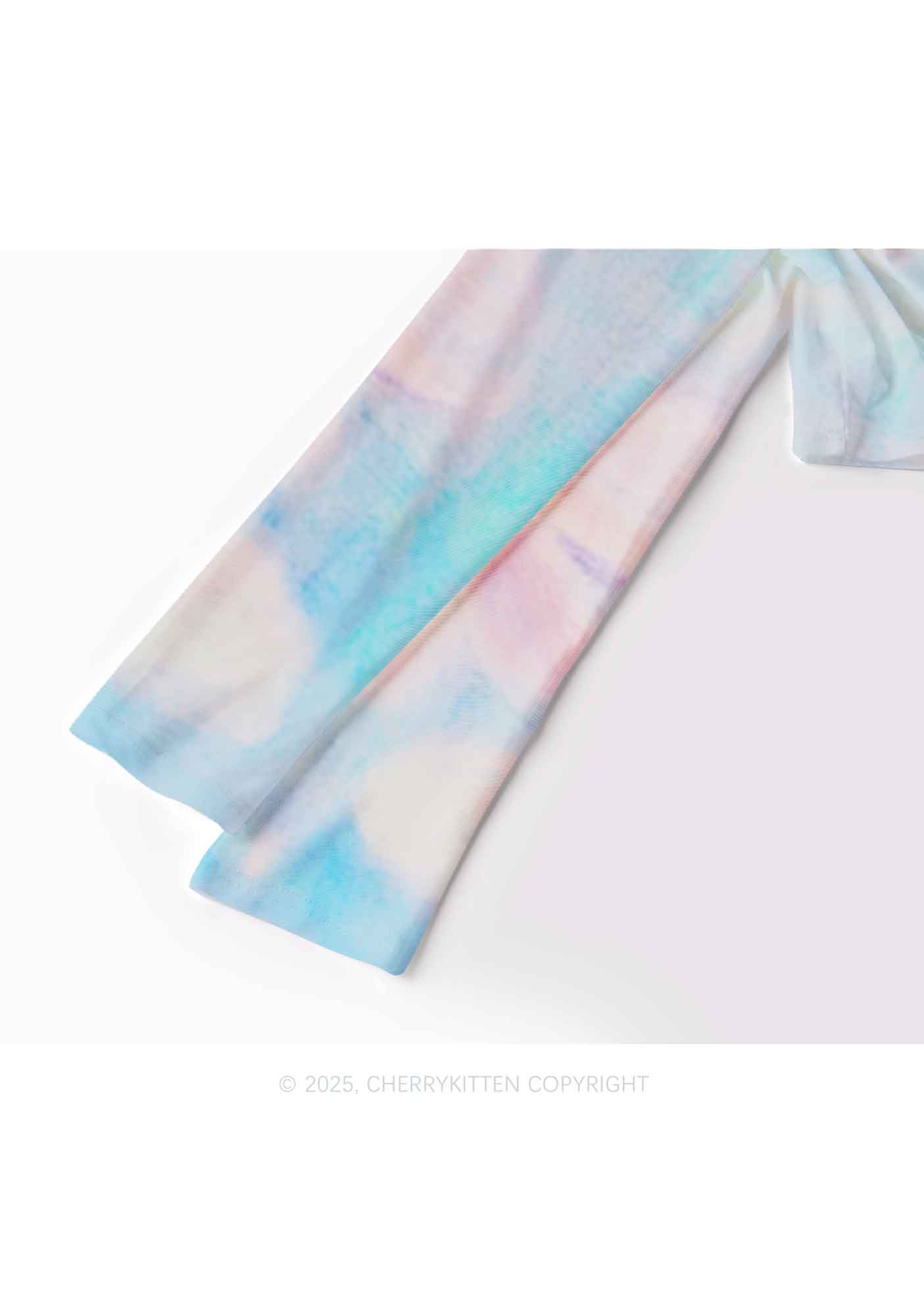 Flower Art Y2K Mesh Long Sleeve Crop Top Cherrykitten - Image 4