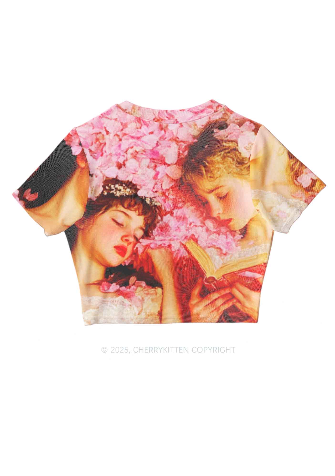 Flower Girls Y2K Mesh Crop Top Cherrykitten - Image 3
