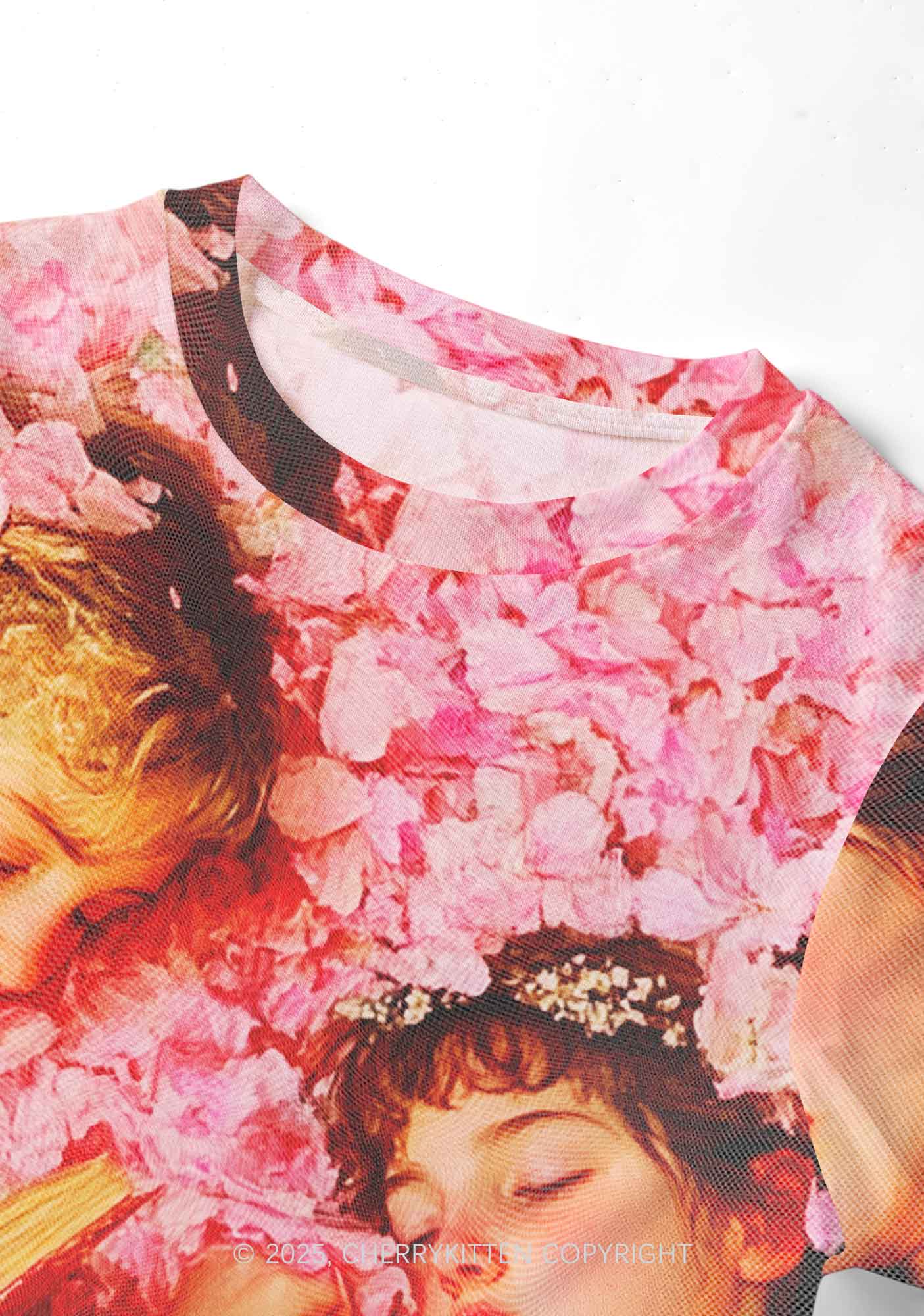 Flower Girls Y2K Mesh Crop Top Cherrykitten - Image 4