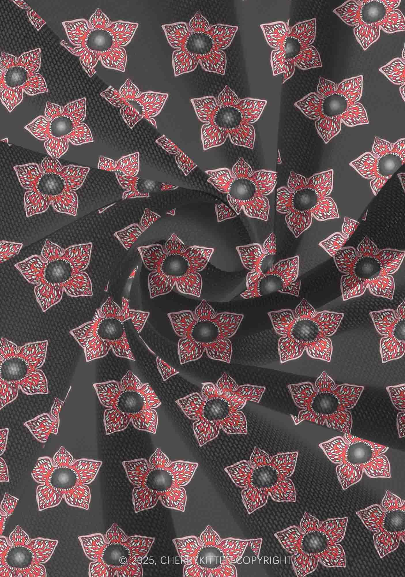 Flower Monster Y2K Print Mini Layered Skirt Cherrykitten - Image 4