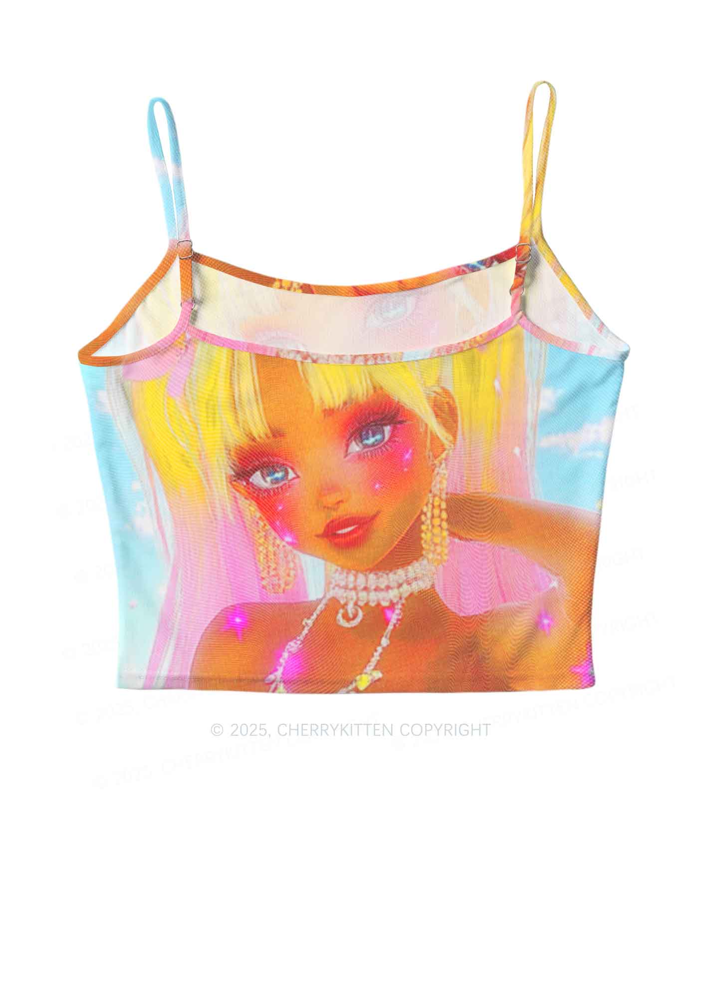 Flower Princess Y2K Mesh Cami Tank Cherrykitten - Image 3