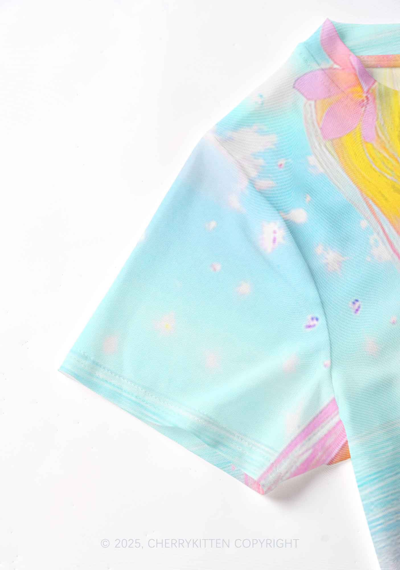 Flower Princess Y2K Mesh Crop Top Cherrykitten - Image 4