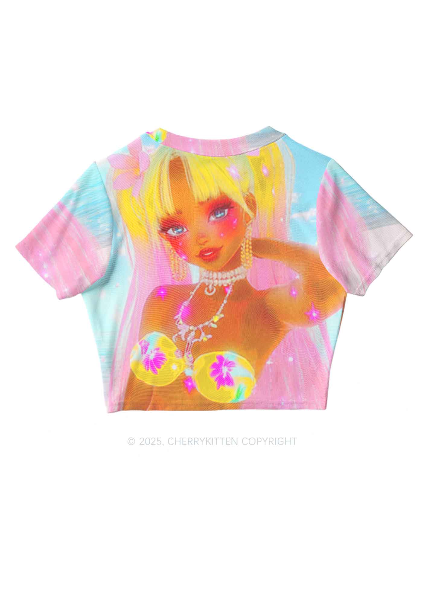 Flower Princess Y2K Mesh Crop Top Cherrykitten - Image 5