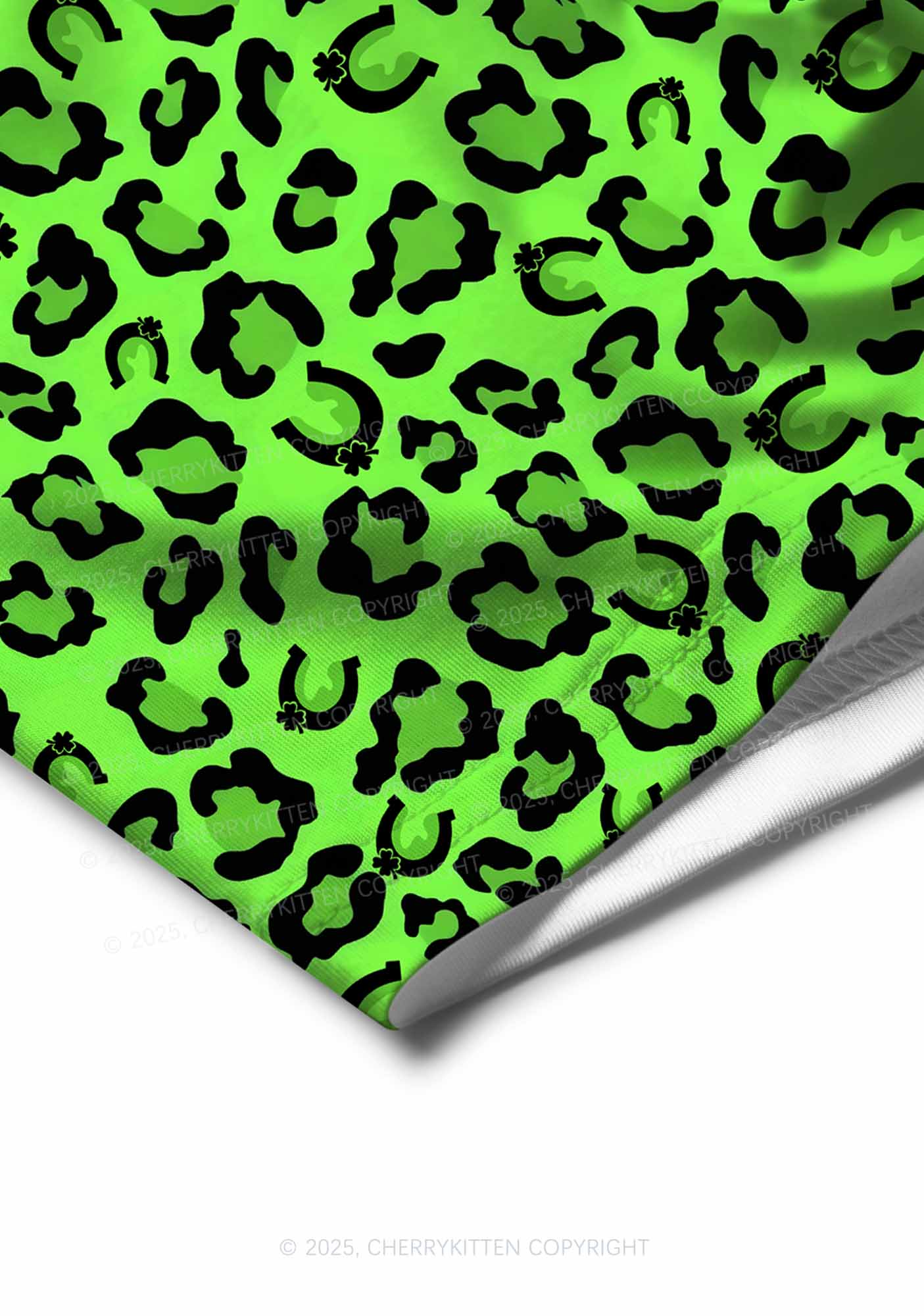 Fluorescent Green Leopard St Patricks Y2K Print Men Boxer Briefs Cherrykitten - Image 4