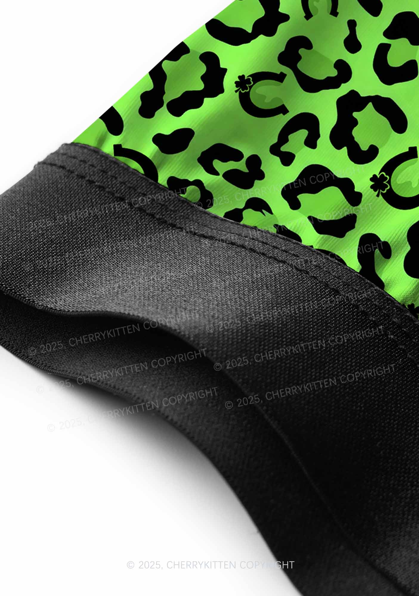 Fluorescent Green Leopard St Patricks Y2K Print Men Boxer Briefs Cherrykitten - Image 5