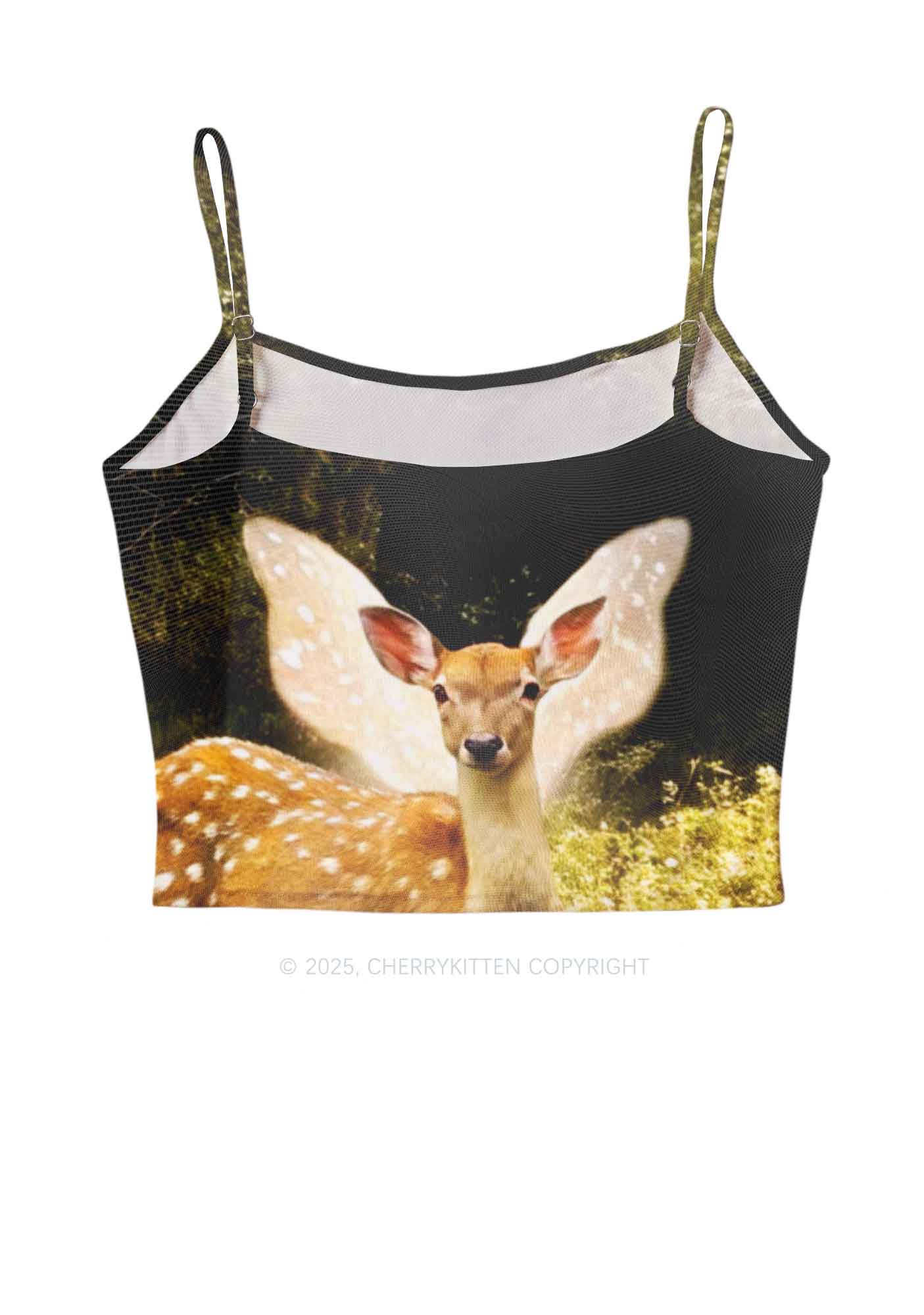 Forest Deer Y2K Mesh Cami Tank Cherrykitten - Image 3