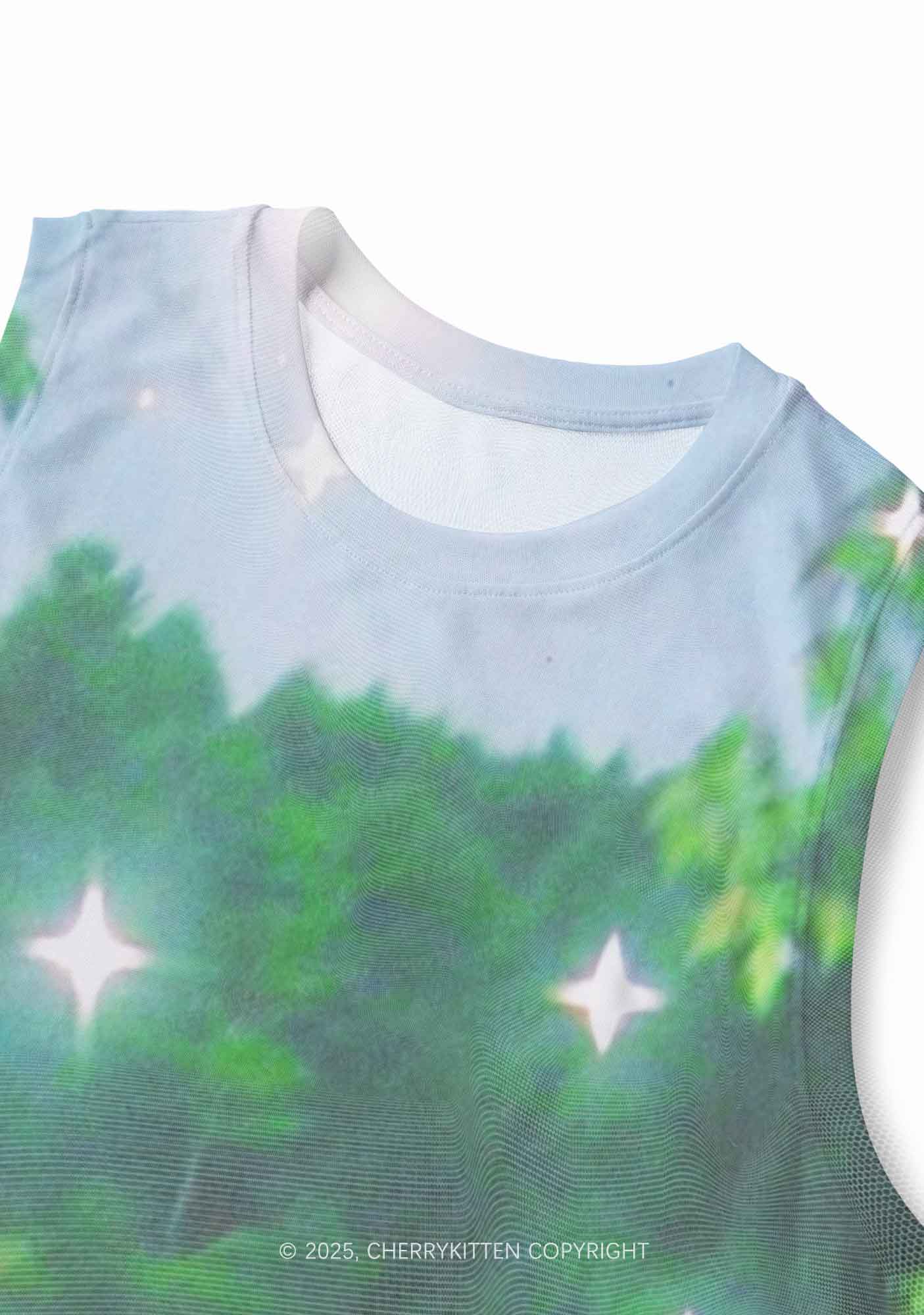 Forest Lake Y2K Mesh Muscle Tank Cherrykitten - Image 3