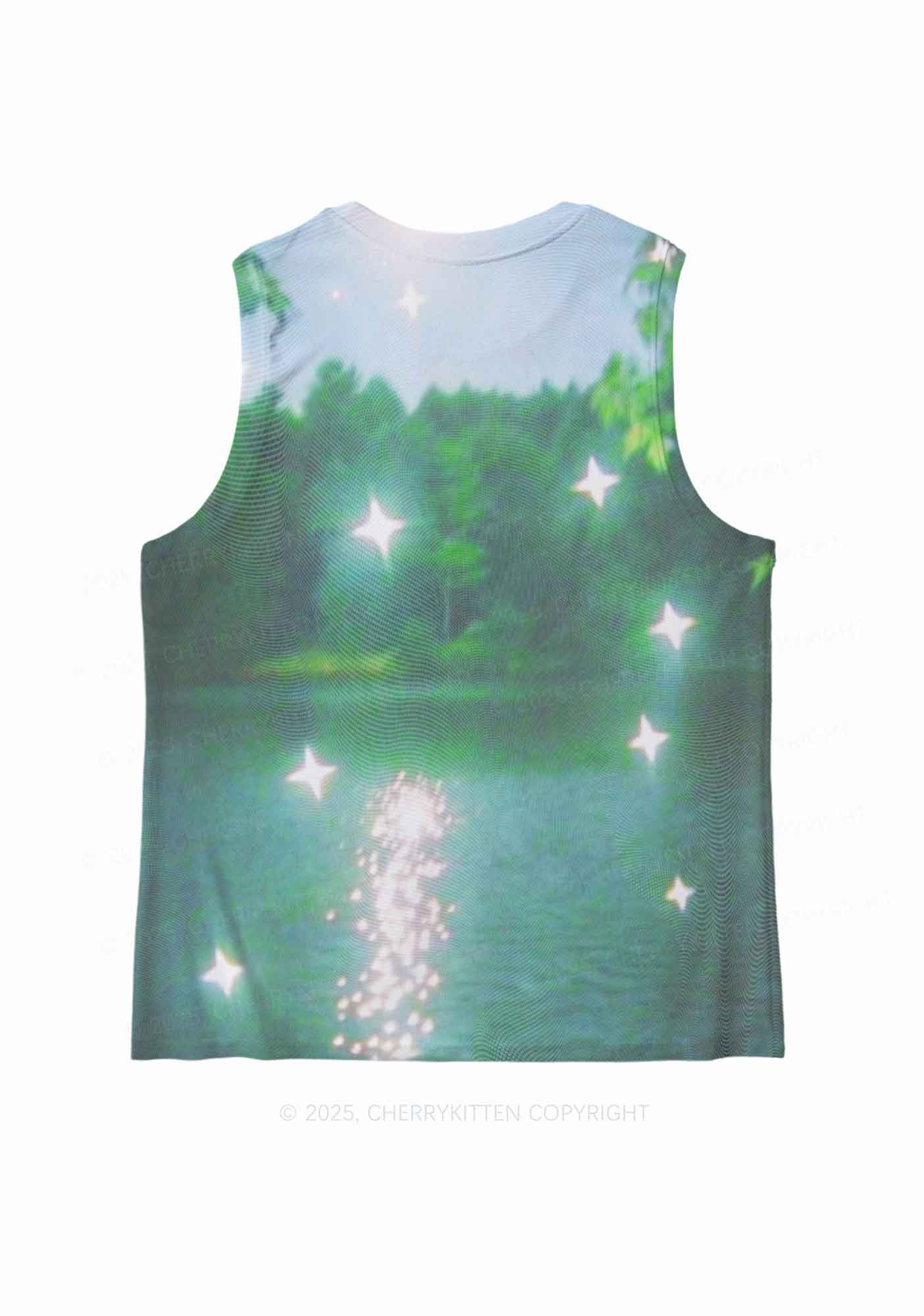 Forest Lake Y2K Mesh Muscle Tank Cherrykitten - Image 4