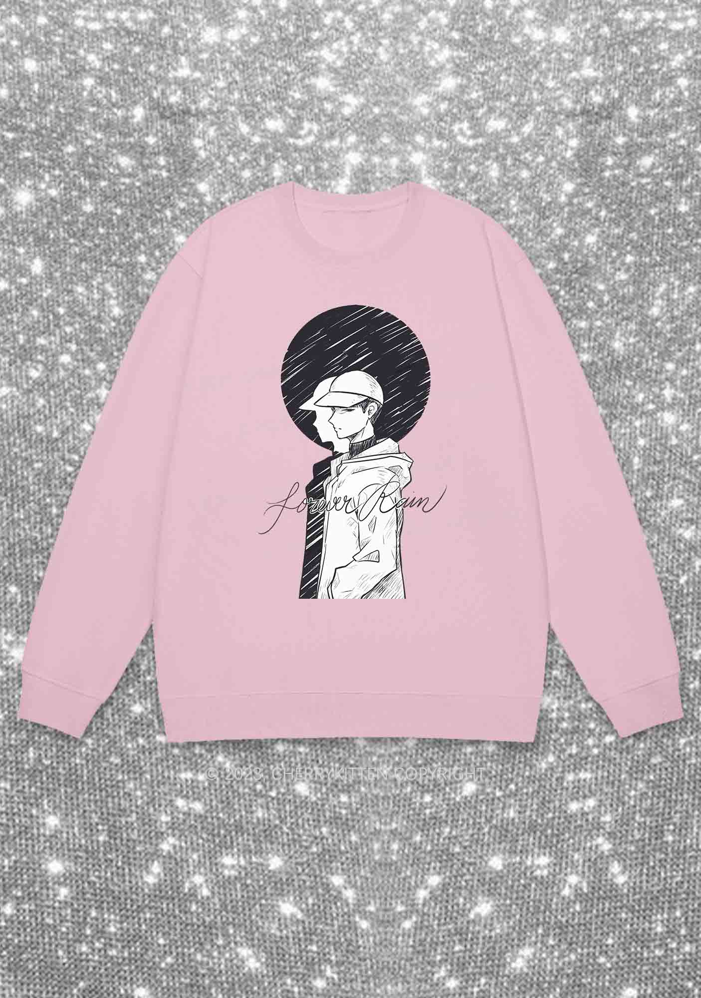 Forever Rain Kpop Y2K Sweatshirt Cherrykitten - Image 5