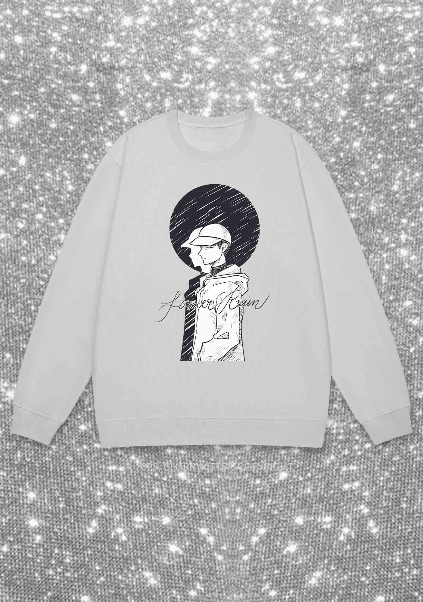 Forever Rain Kpop Y2K Sweatshirt Cherrykitten - Image 6