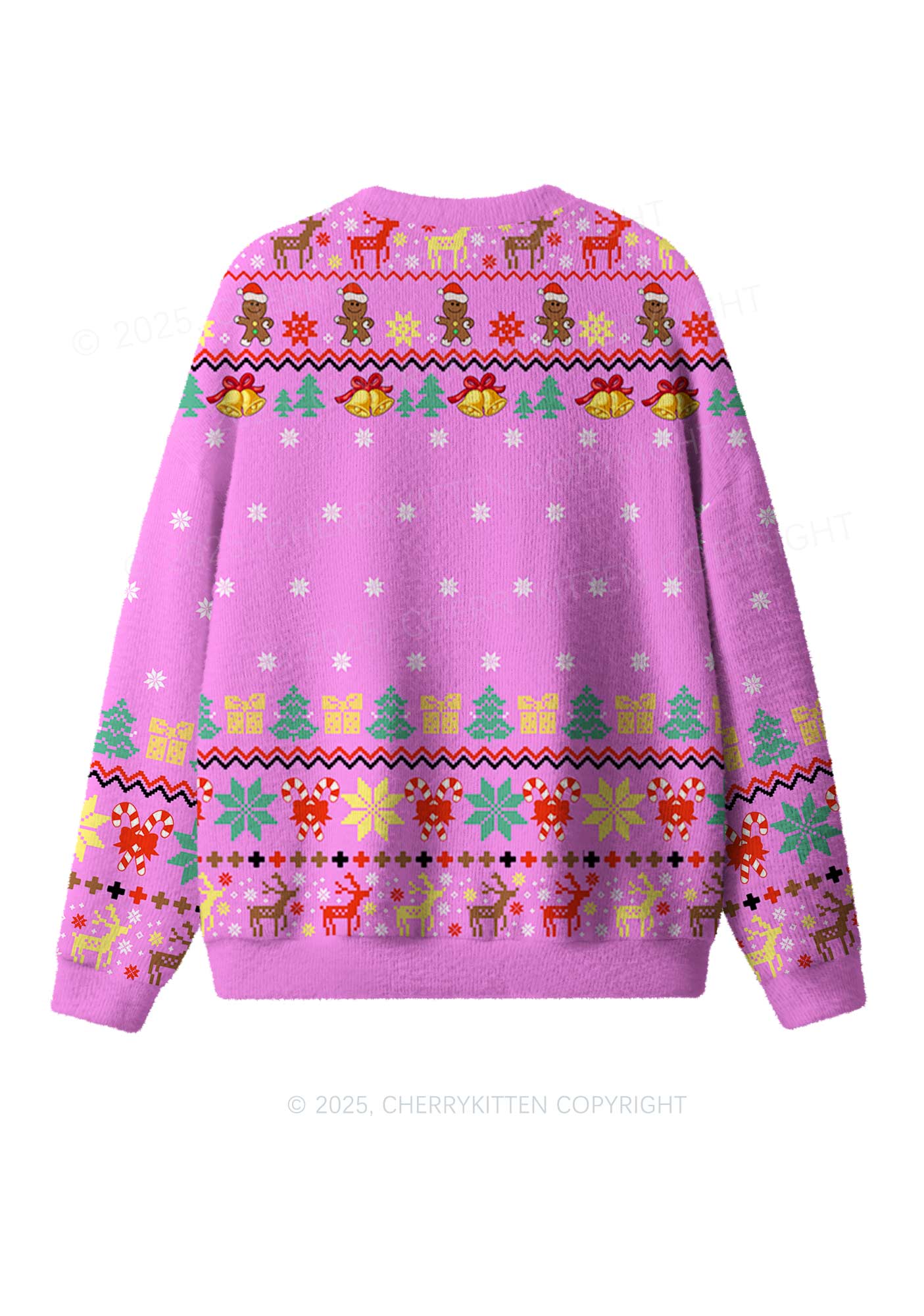 Four Rats Y2K Christmas Knit Sweatshirt Cherrykitten - Image 2