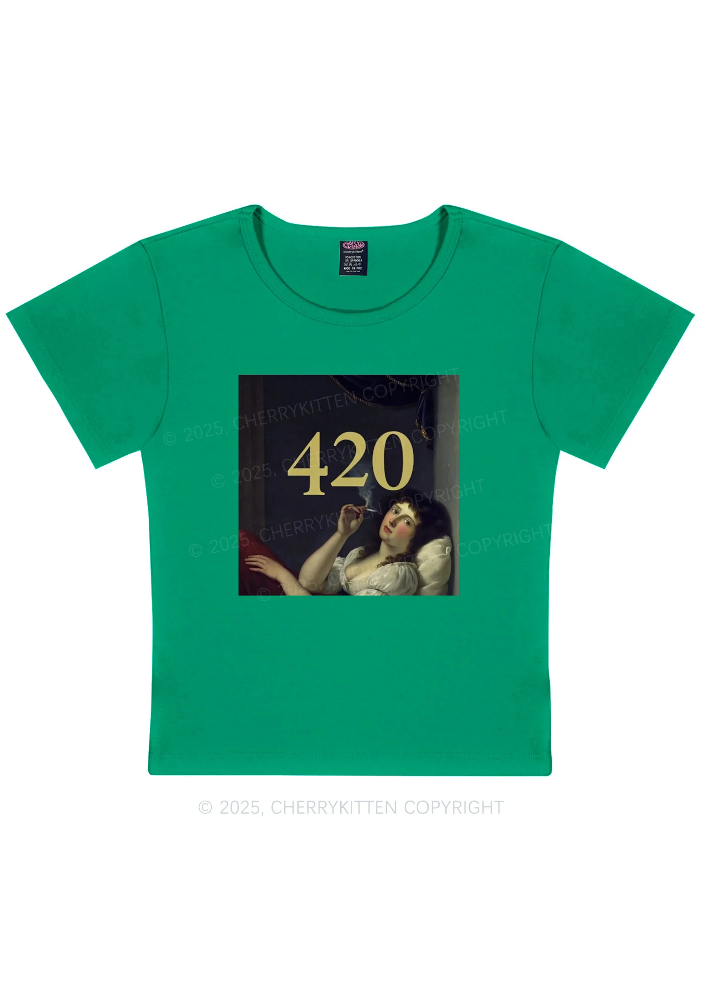 Four Twenty Y2K Baby Tee Cherrykitten - Image 10
