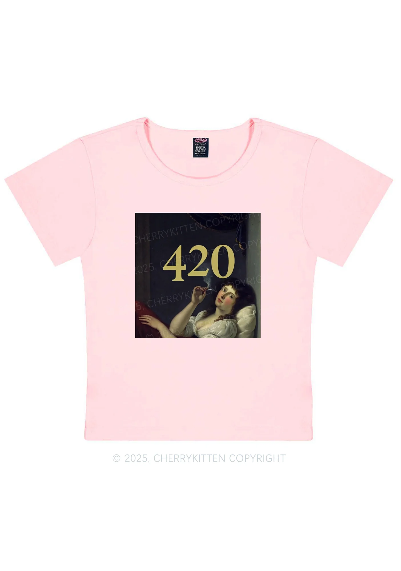 Four Twenty Y2K Baby Tee Cherrykitten - Image 11