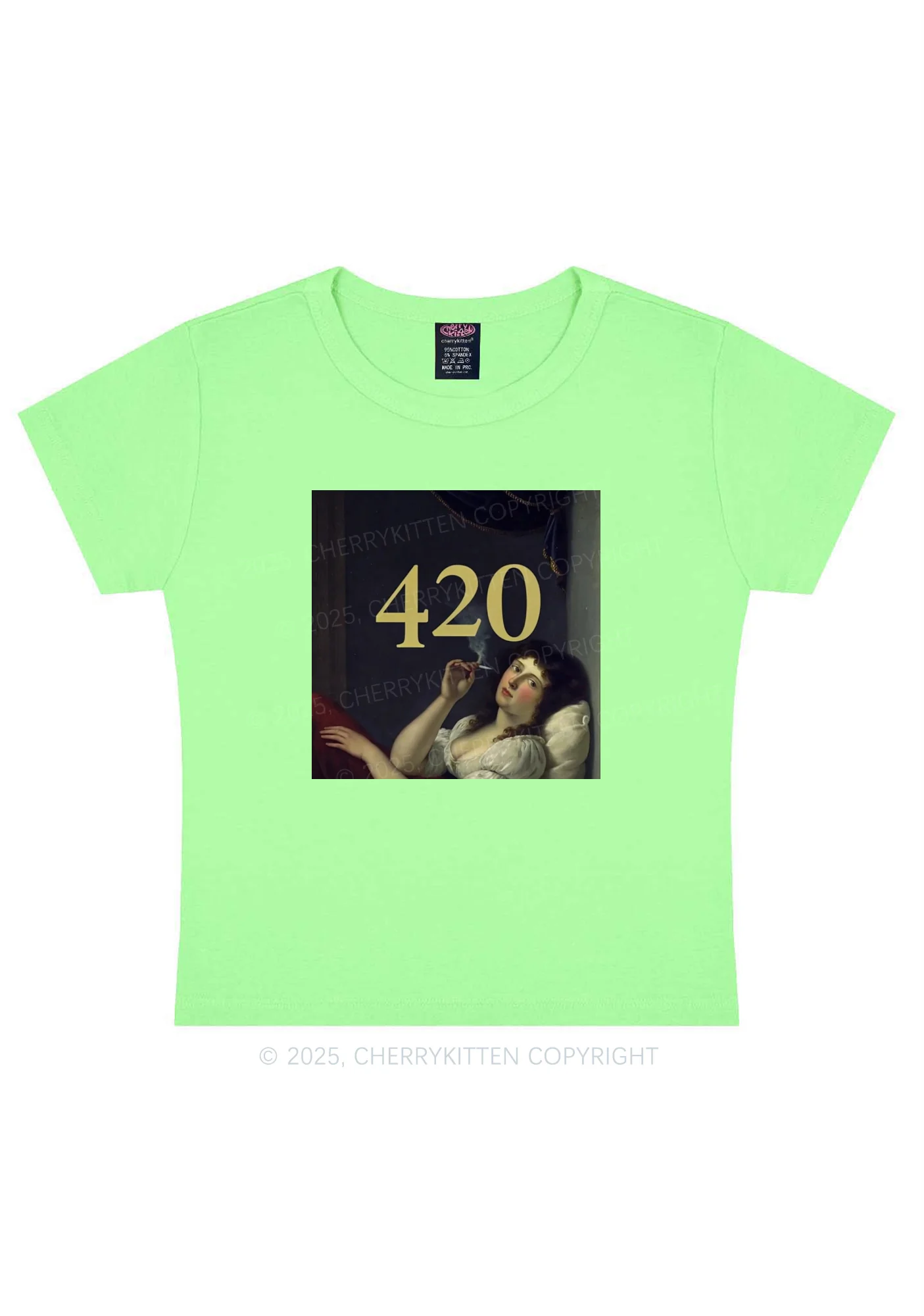 Four Twenty Y2K Baby Tee Cherrykitten - Image 12