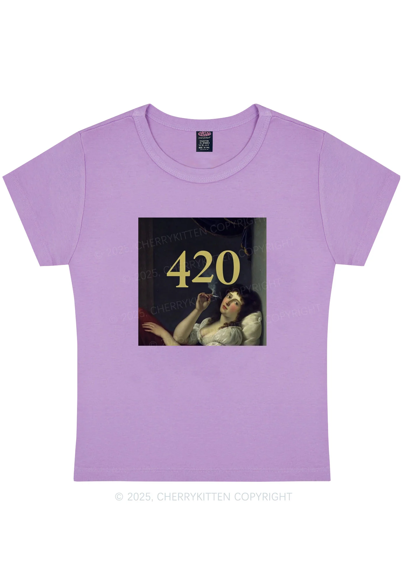 Four Twenty Y2K Baby Tee Cherrykitten - Image 5