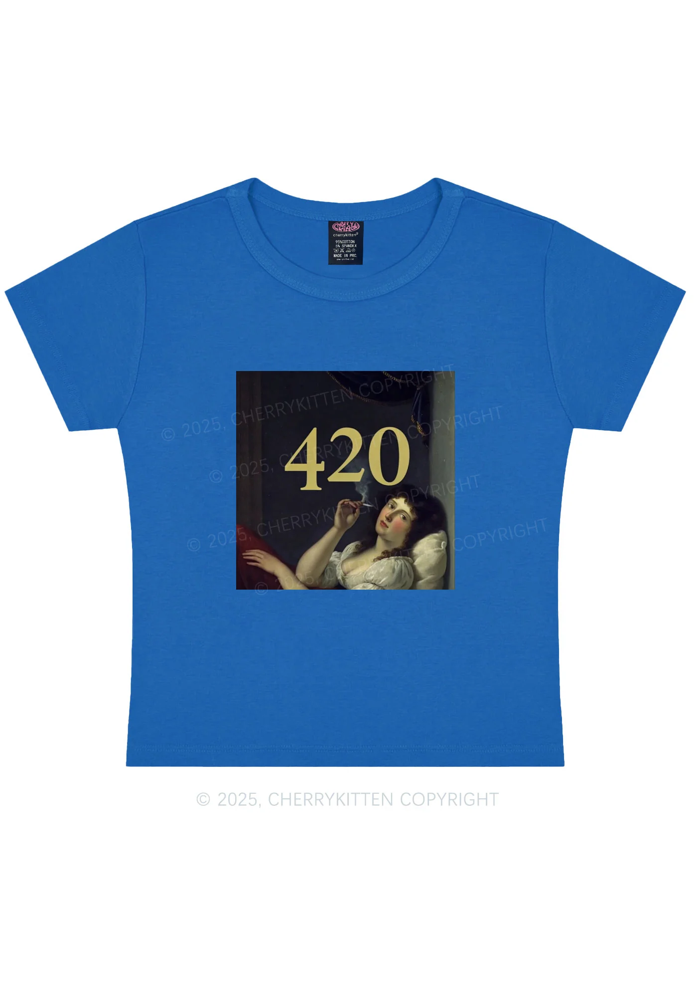 Four Twenty Y2K Baby Tee Cherrykitten - Image 8