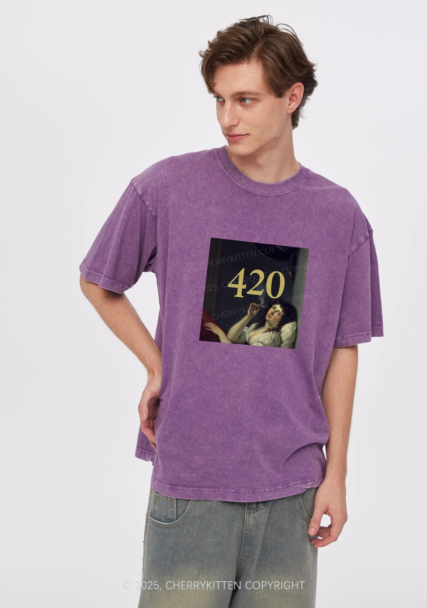 Four Twenty Y2K Washed Tee Cherrykitten - Image 2