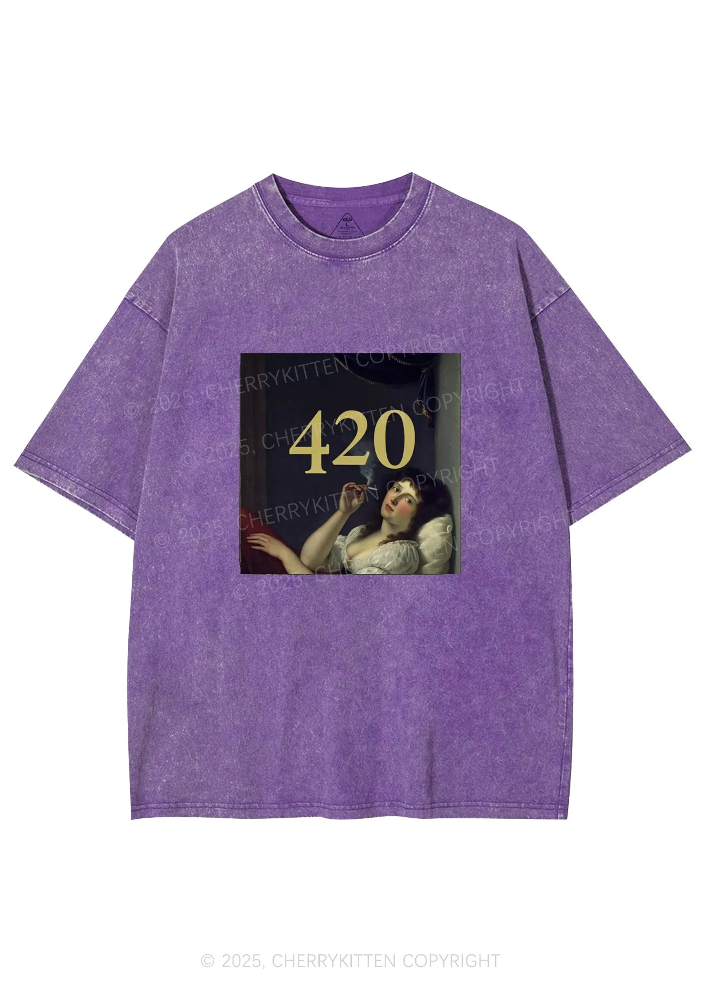 Four Twenty Y2K Washed Tee Cherrykitten - Image 4