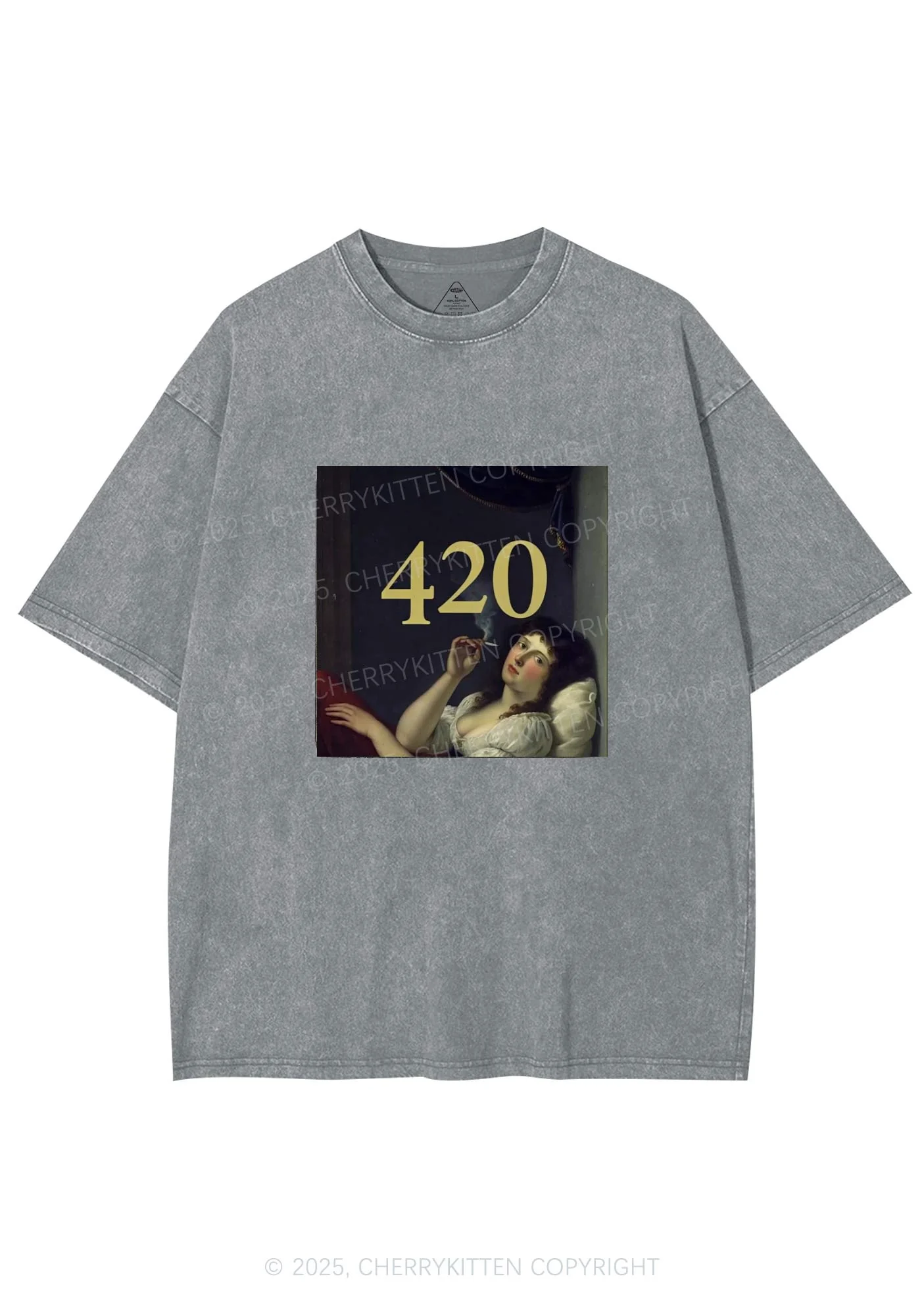 Four Twenty Y2K Washed Tee Cherrykitten - Image 7