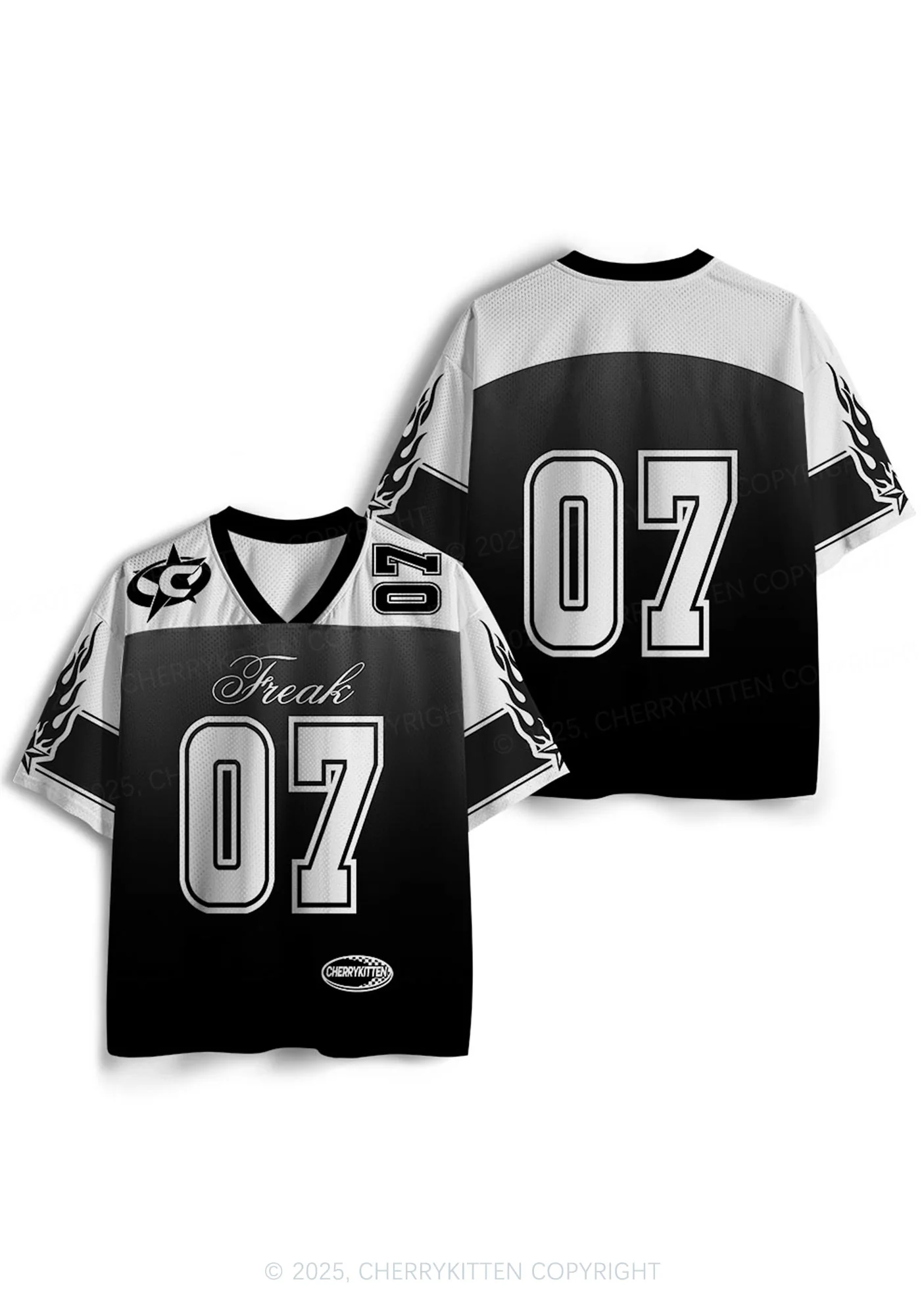Custom Freak Y2K Mesh Jersey Shirts Cherrykitten - Image 3