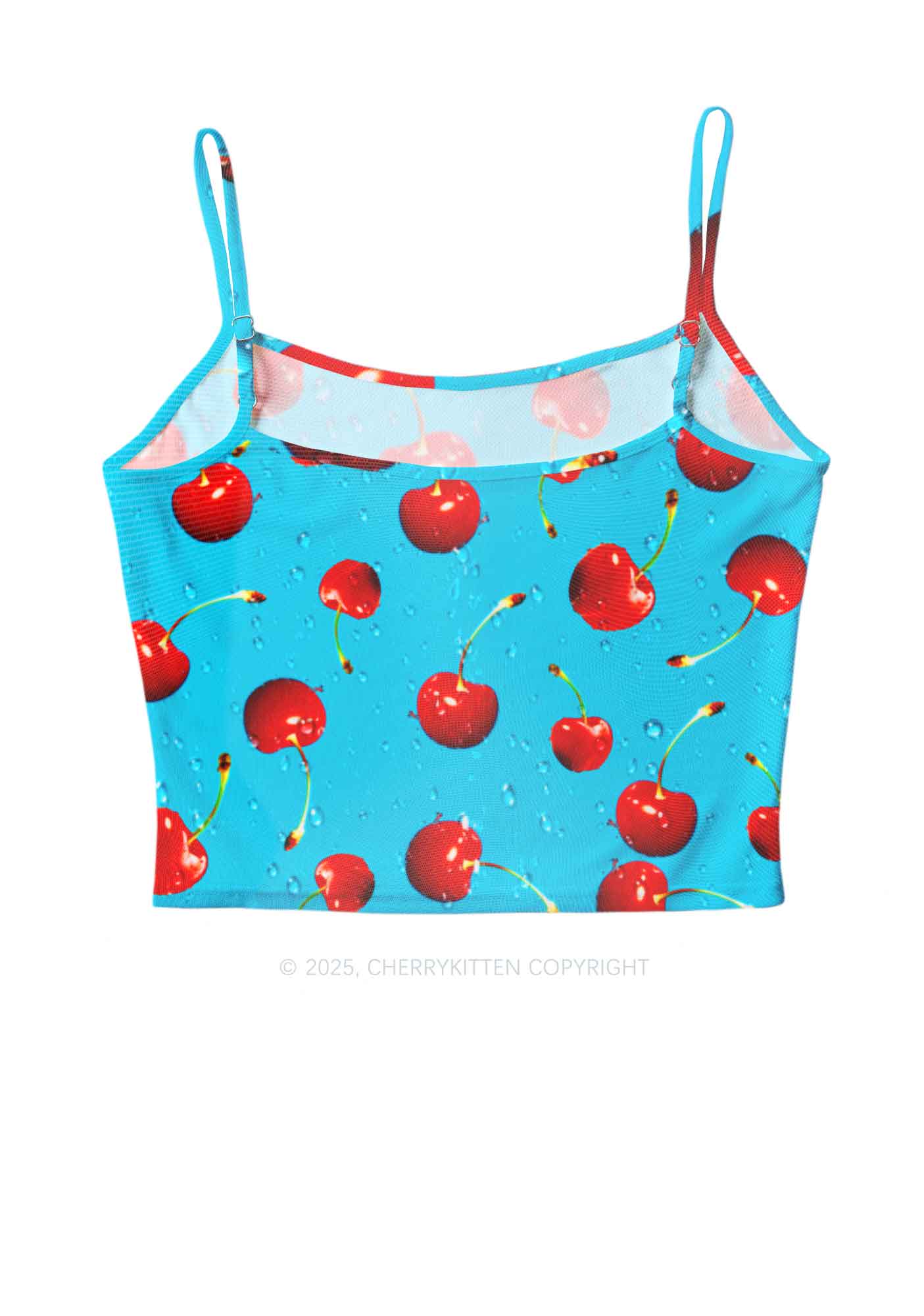 Fresh Cherry Y2K Mesh Cami Tank Cherrykitten - Image 3