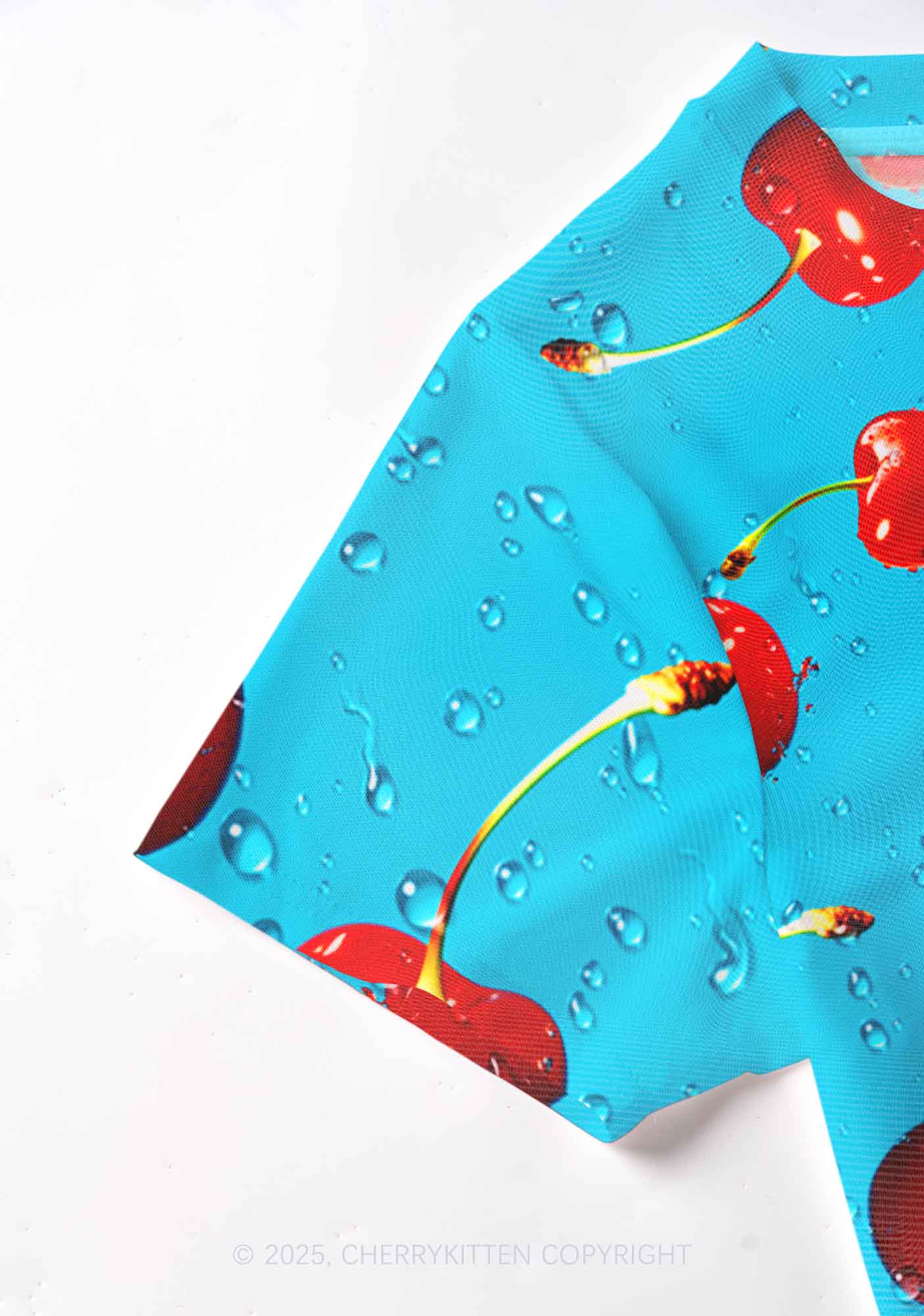 Fresh Cherry Y2K Mesh Crop Top Cherrykitten - Image 4