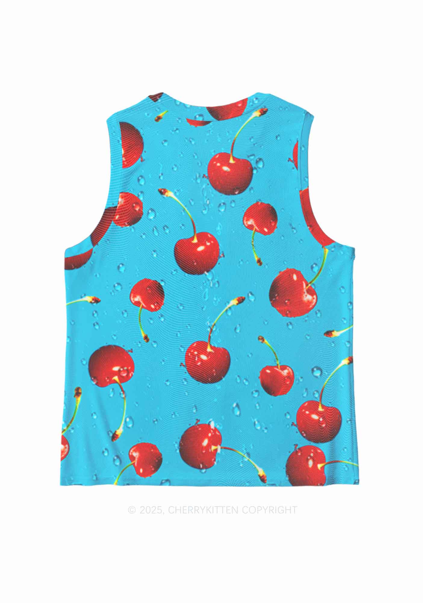 Fresh Cherry Y2K Mesh Muscle Tank Cherrykitten - Image 4