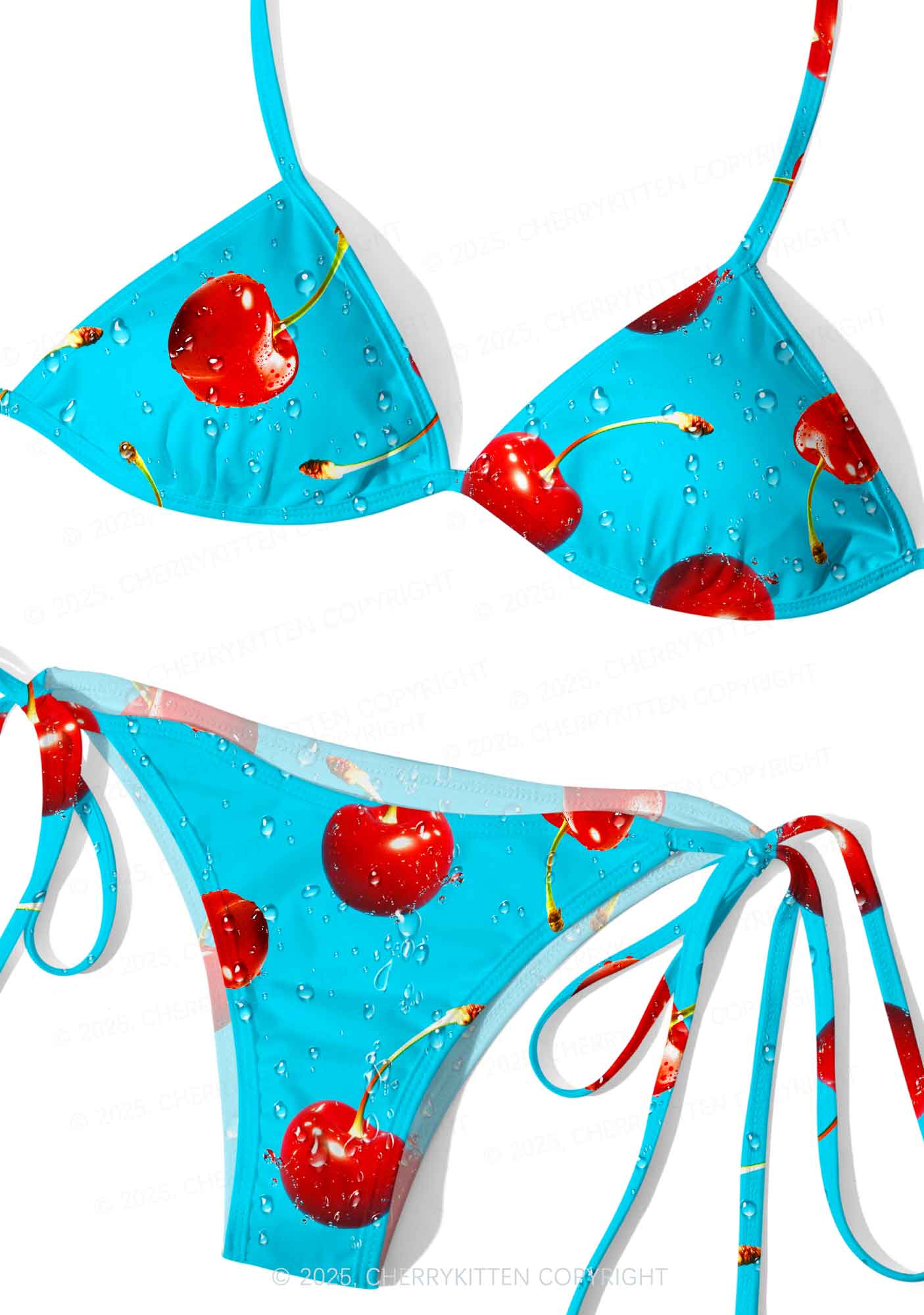 Fresh Cherry Y2K Print Bikini Set Cherrykitten - Image 2