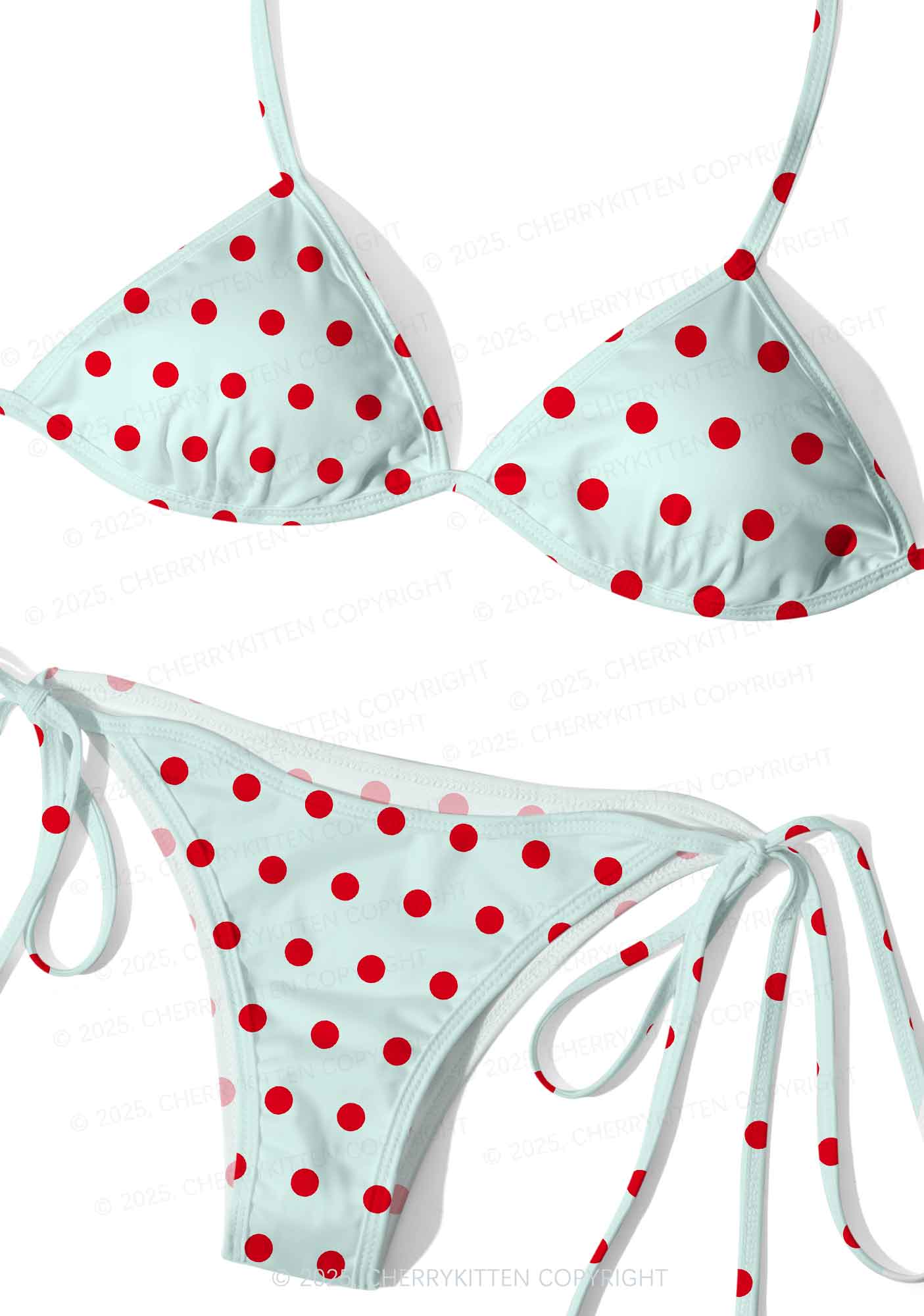 Fresh Red Dots Y2K Print Bikini Set Cherrykitten - Image 3