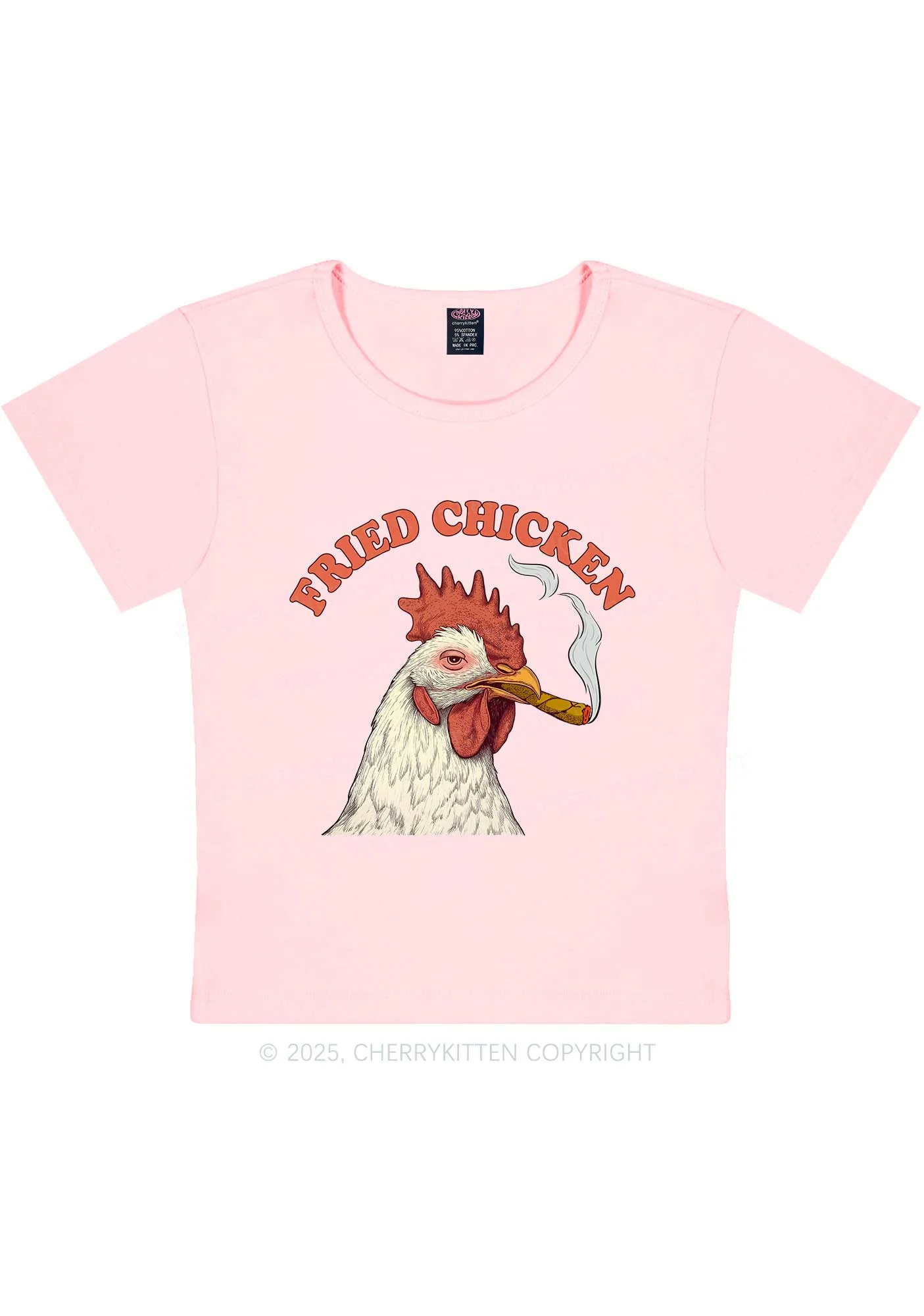 Fried Chicken Y2K Baby Tee Cherrykitten - Image 10