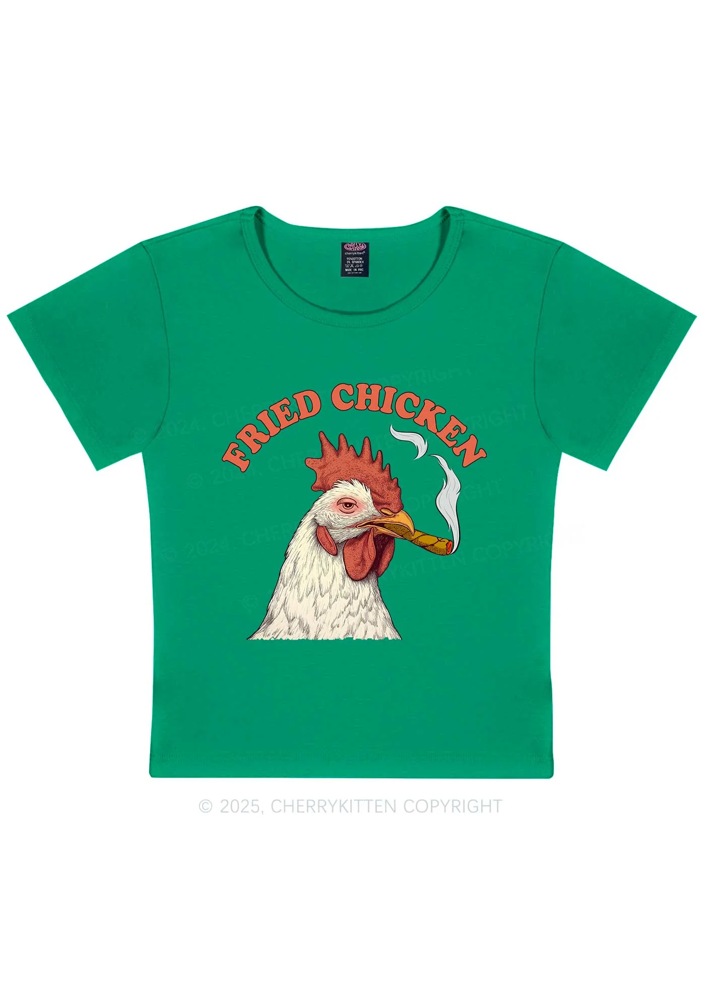 Fried Chicken Y2K Baby Tee Cherrykitten - Image 11