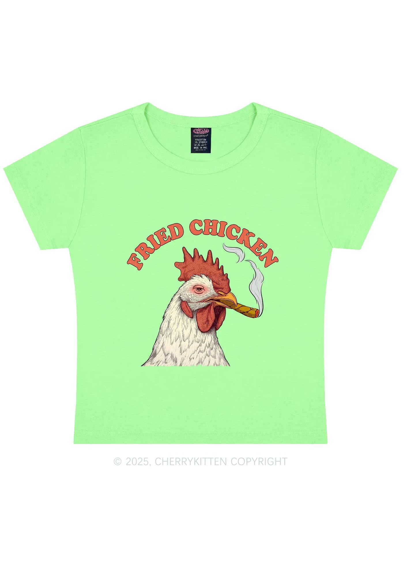 Fried Chicken Y2K Baby Tee Cherrykitten - Image 12