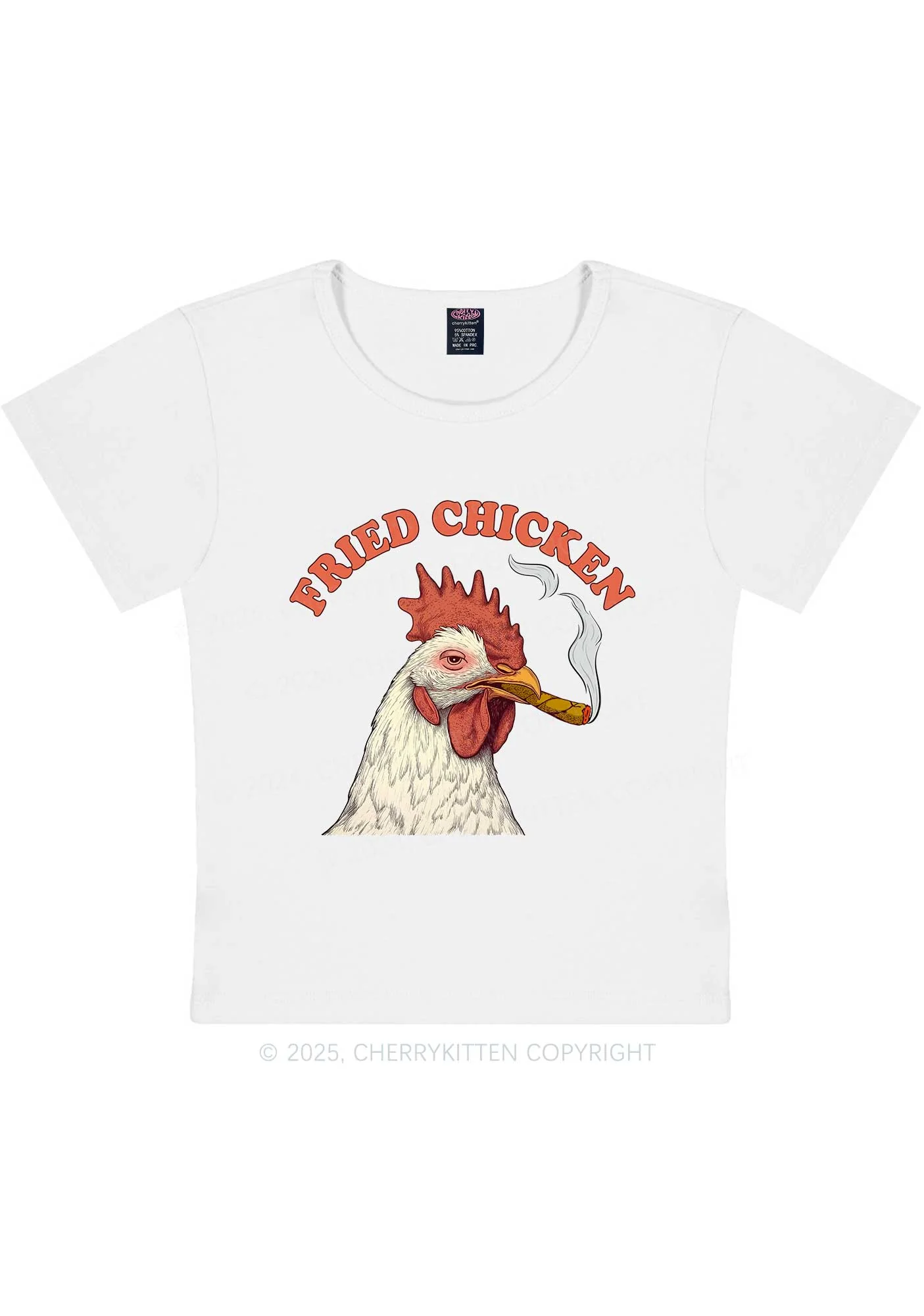 Fried Chicken Y2K Baby Tee Cherrykitten - Image 3