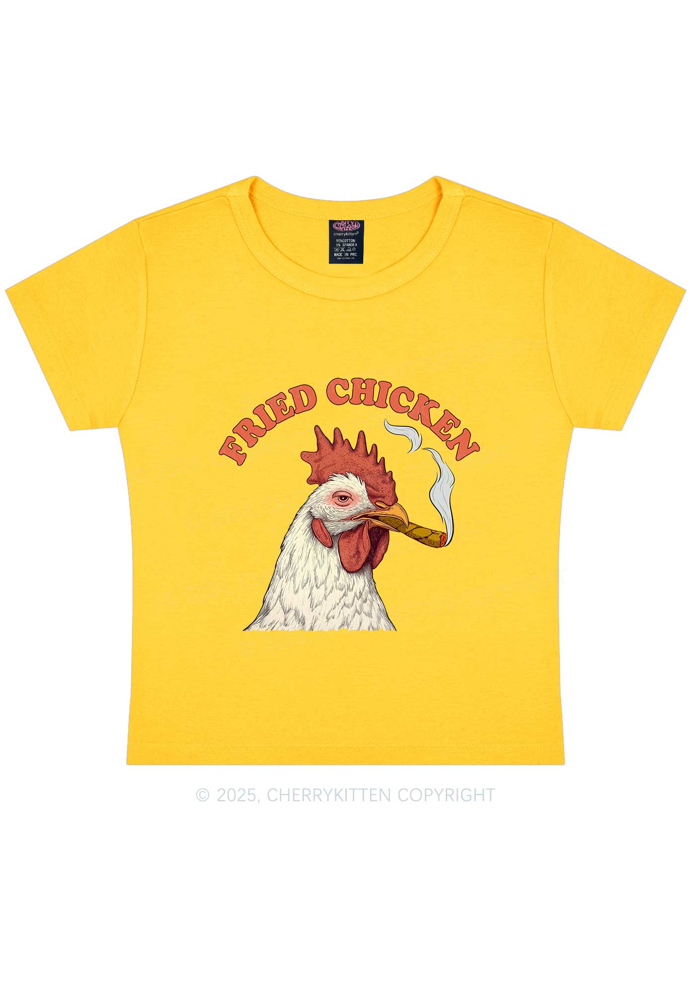 Fried Chicken Y2K Baby Tee Cherrykitten - Image 4