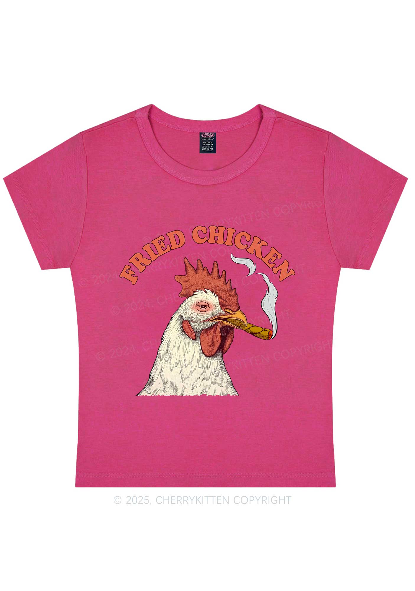 Fried Chicken Y2K Baby Tee Cherrykitten - Image 6