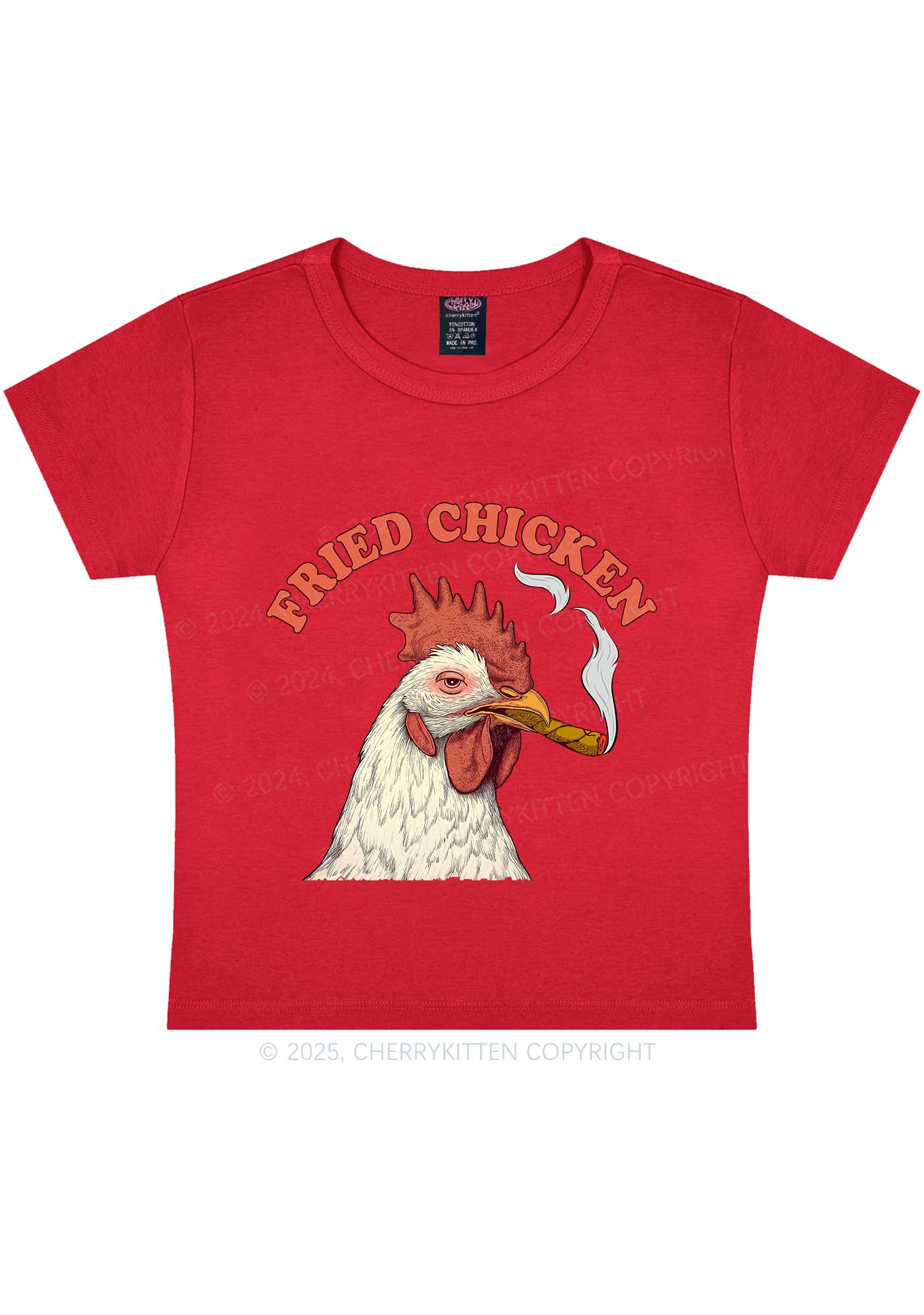 Fried Chicken Y2K Baby Tee Cherrykitten - Image 7