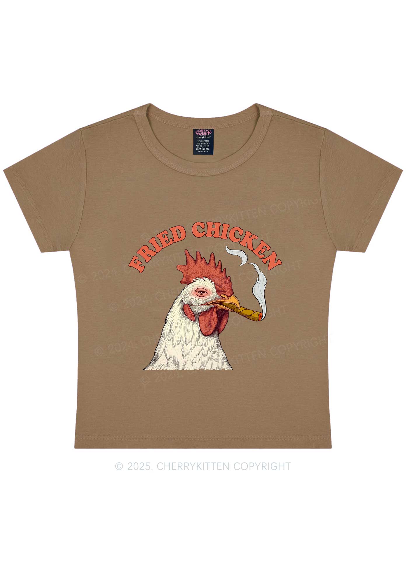 Fried Chicken Y2K Baby Tee Cherrykitten - Image 9