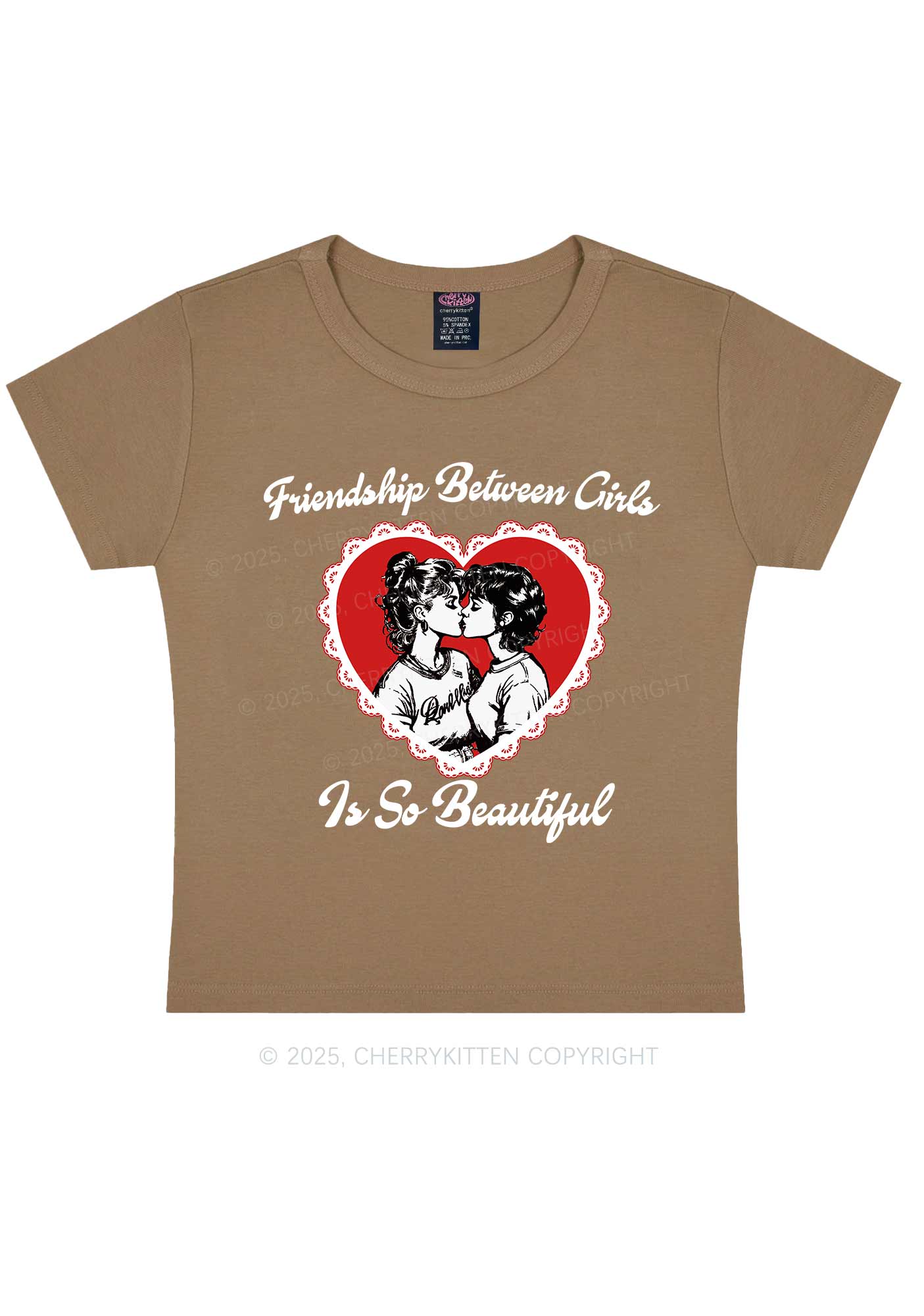 Friendship Between Girls Pride Y2K Baby Tee Cherrykitten - Image 10