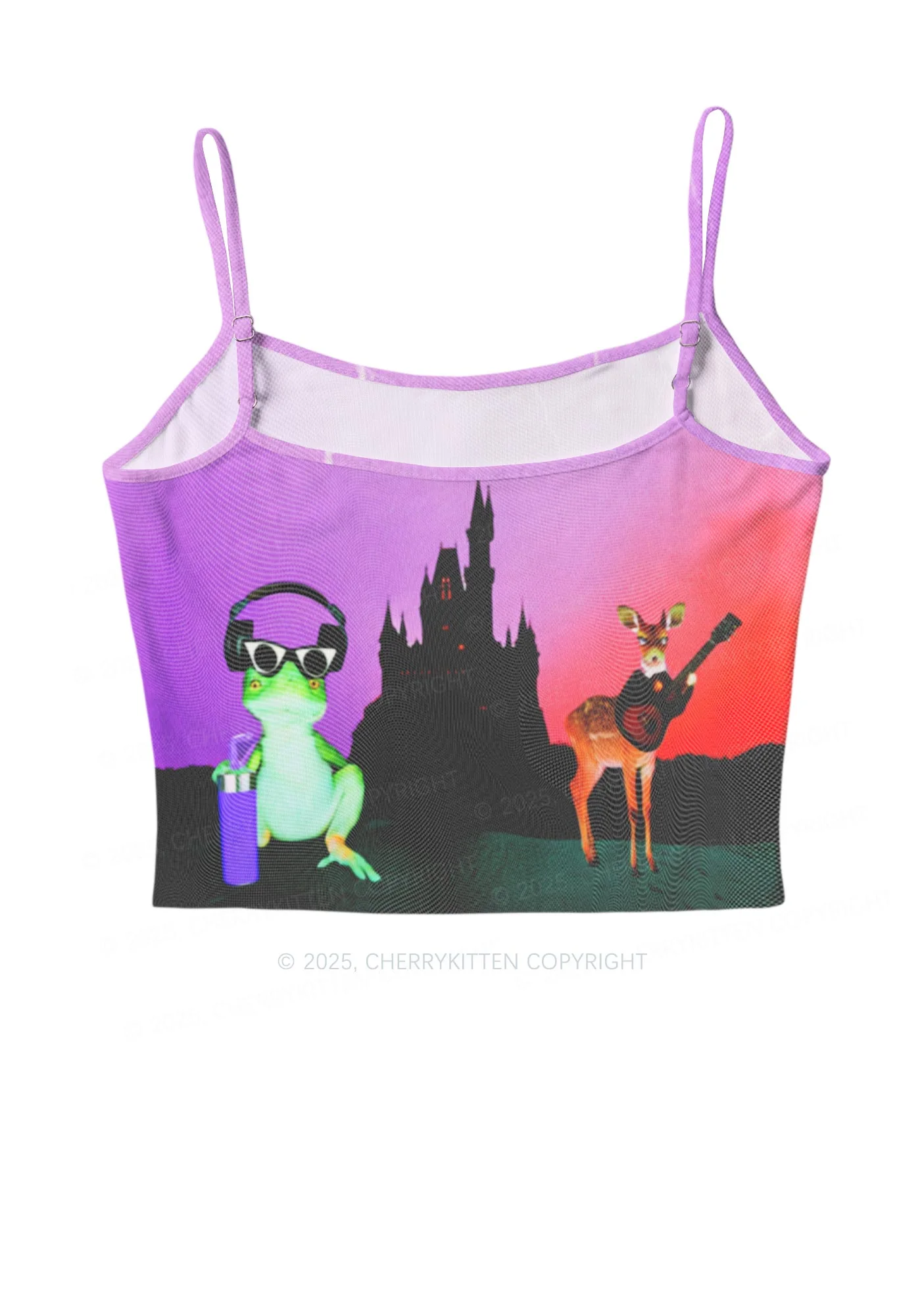 Frog Deer Castle Y2K Mesh Cami Tank Cherrykitten - Image 3