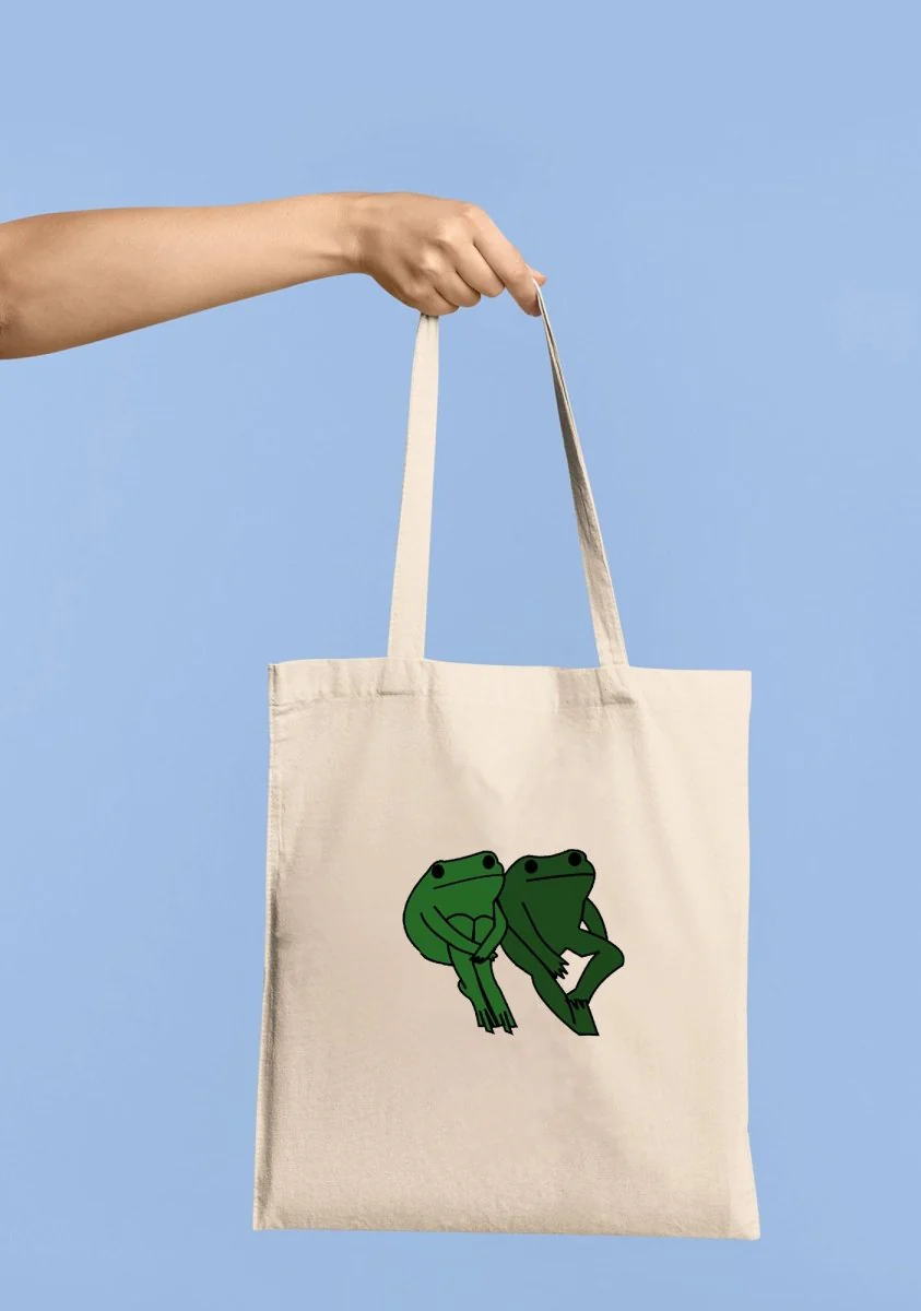 Frog Pepe Canvas Tote Bag - Image 4
