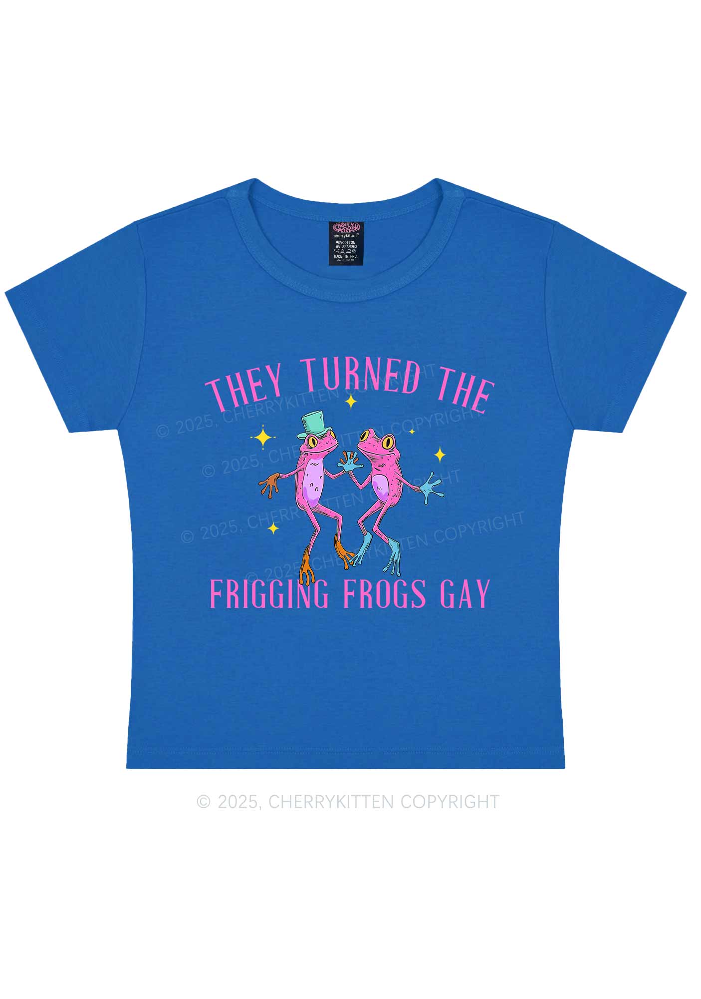 Frogs Gay Pride Y2K Baby Tee Cherrykitten - Image 9